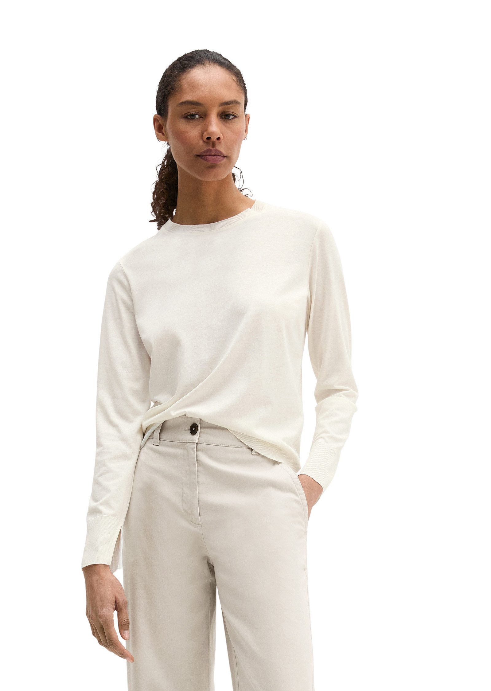 Langarmshirt aus TENCEL™ Lyocell-Baumwolle-Mix