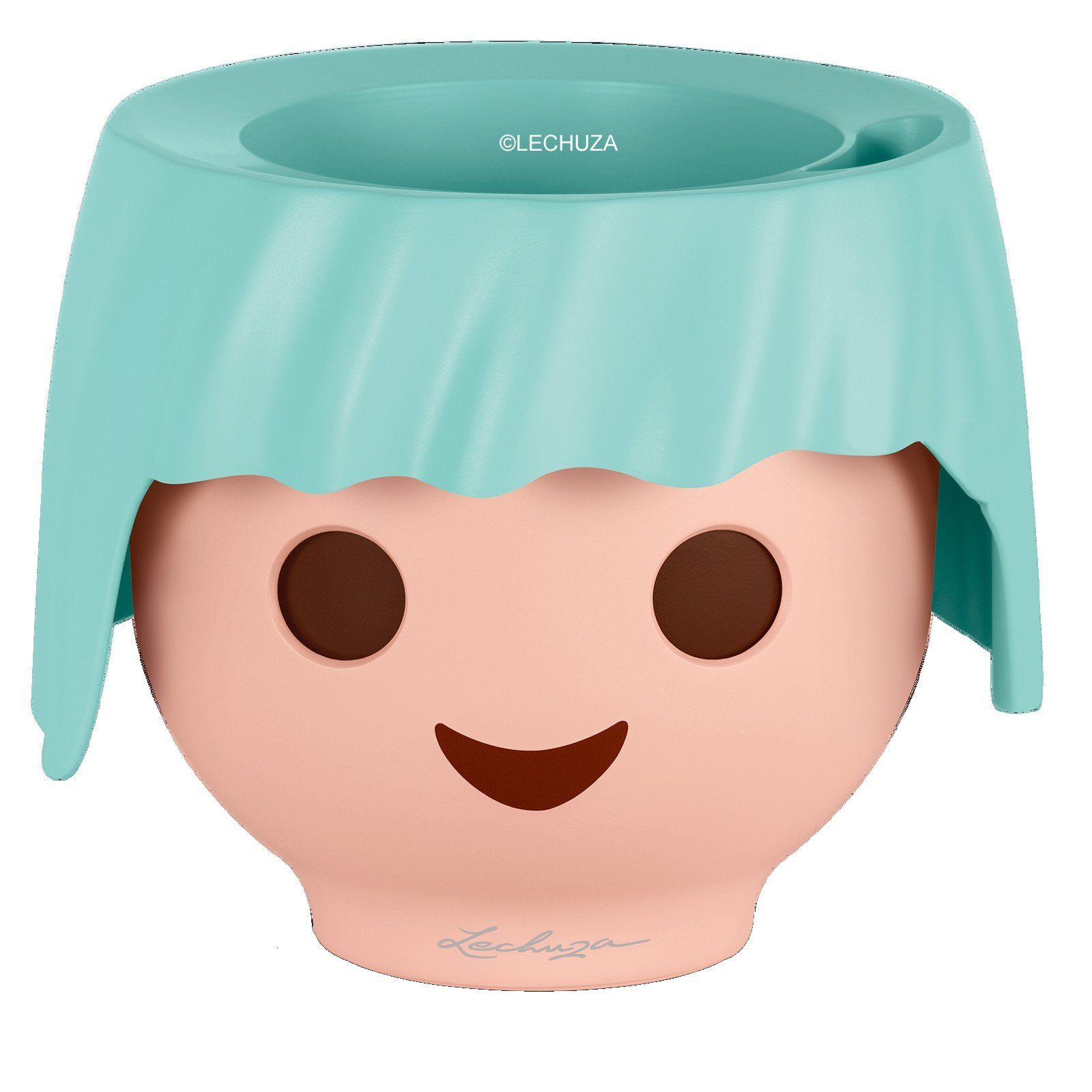 Lechuza® Blumentopf Pflanzkopf Pflanzenfreund OJO aquamarine (Komplettset)