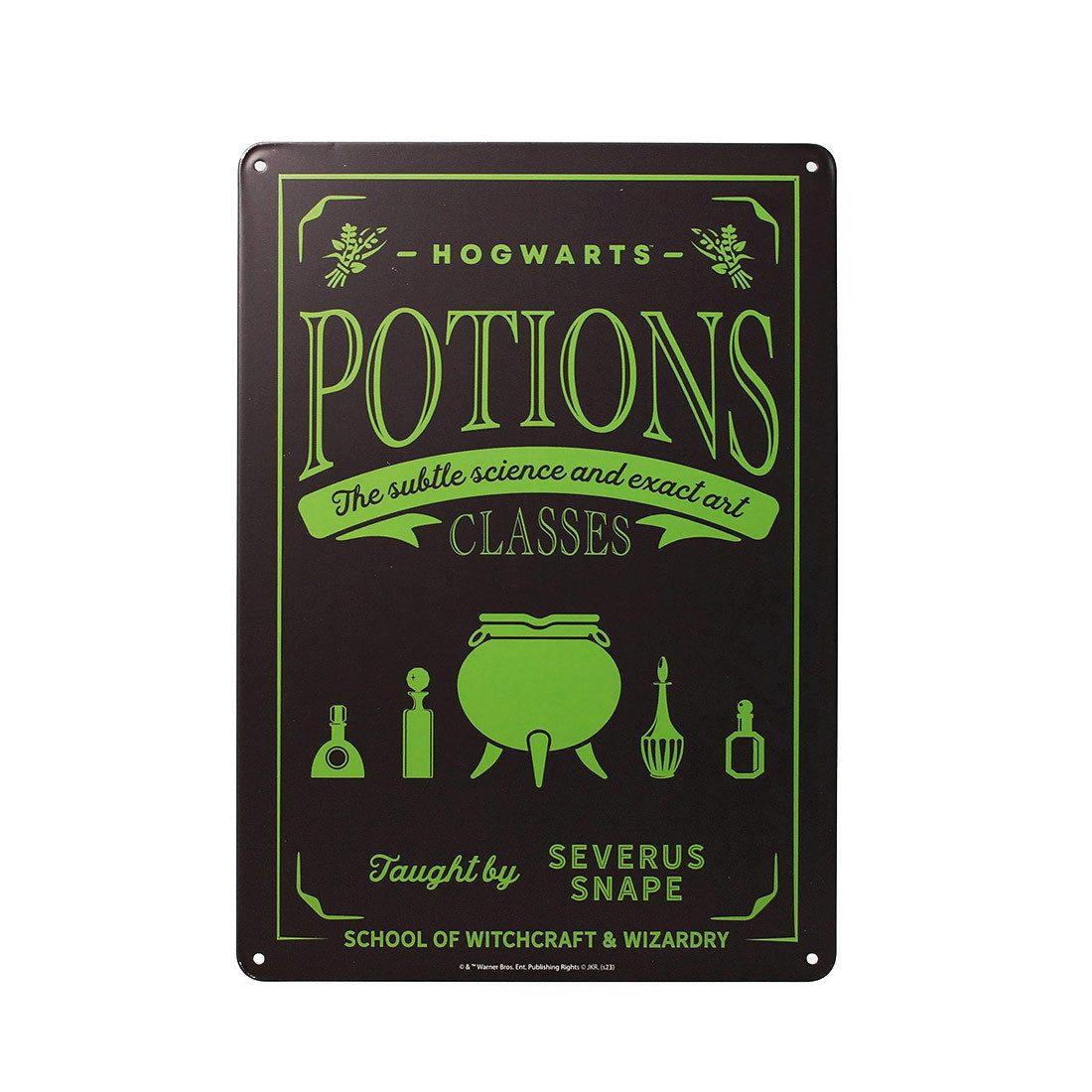 Harry Potter Metallbild Potions, Hogwarts Severus Snape Schild Wanddeko