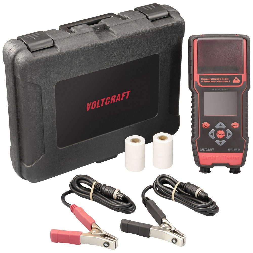 V VC-BT12/24-Print 12 V, Kfz-Batterietester VOLTCRAFT Batterieprüfu Batterietester 24 VOLTCRAFT