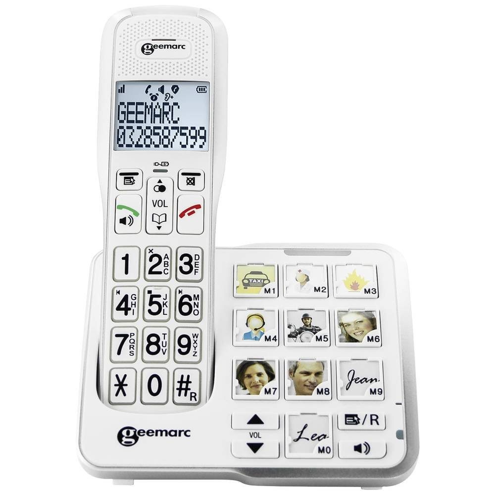 Geemarc schnurloses Seniorentelefon AMPLIDECT 295-2 Seniorentelefon (Anrufbeantworter)