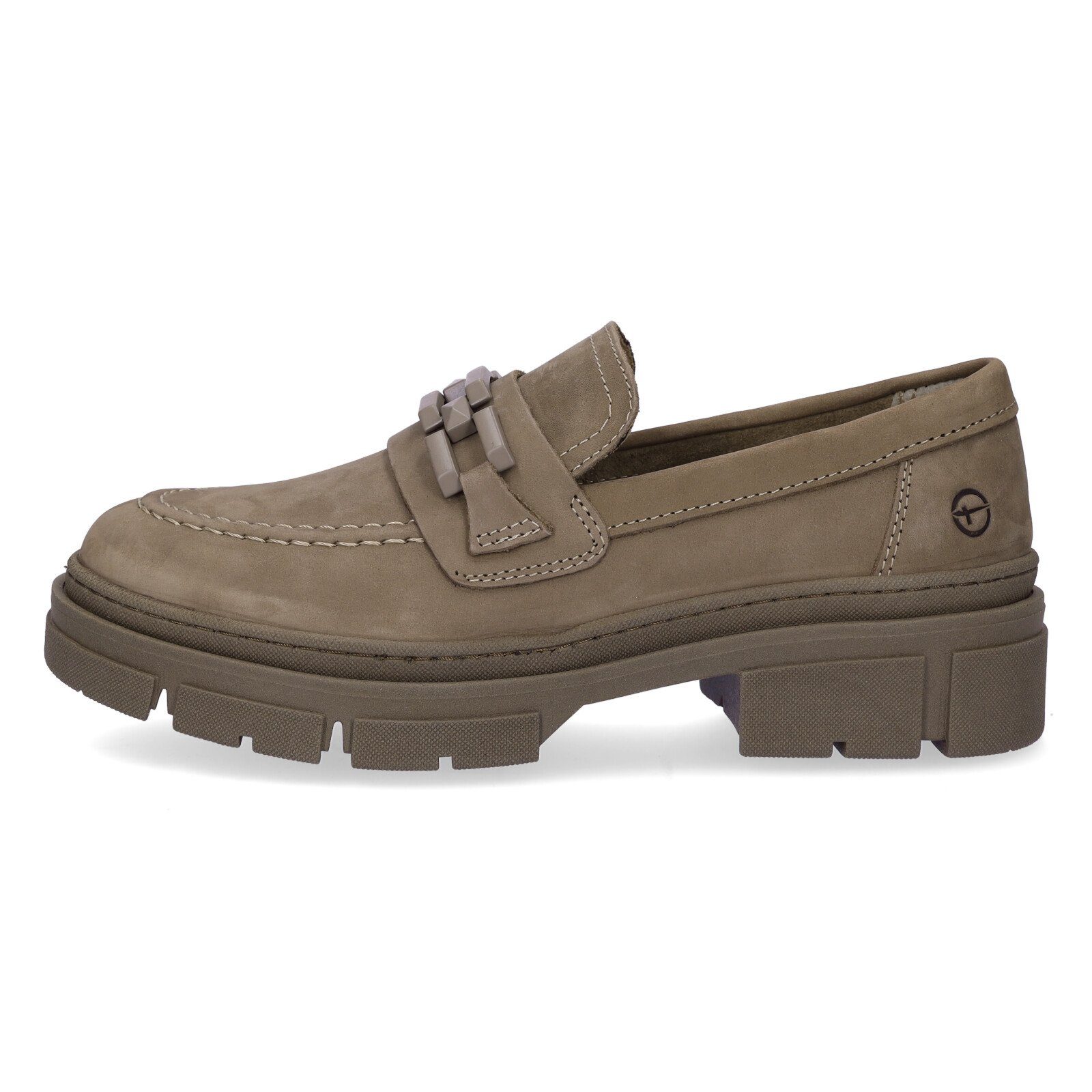 Tamaris Tamaris Damen Lederslipper taupe Slipper