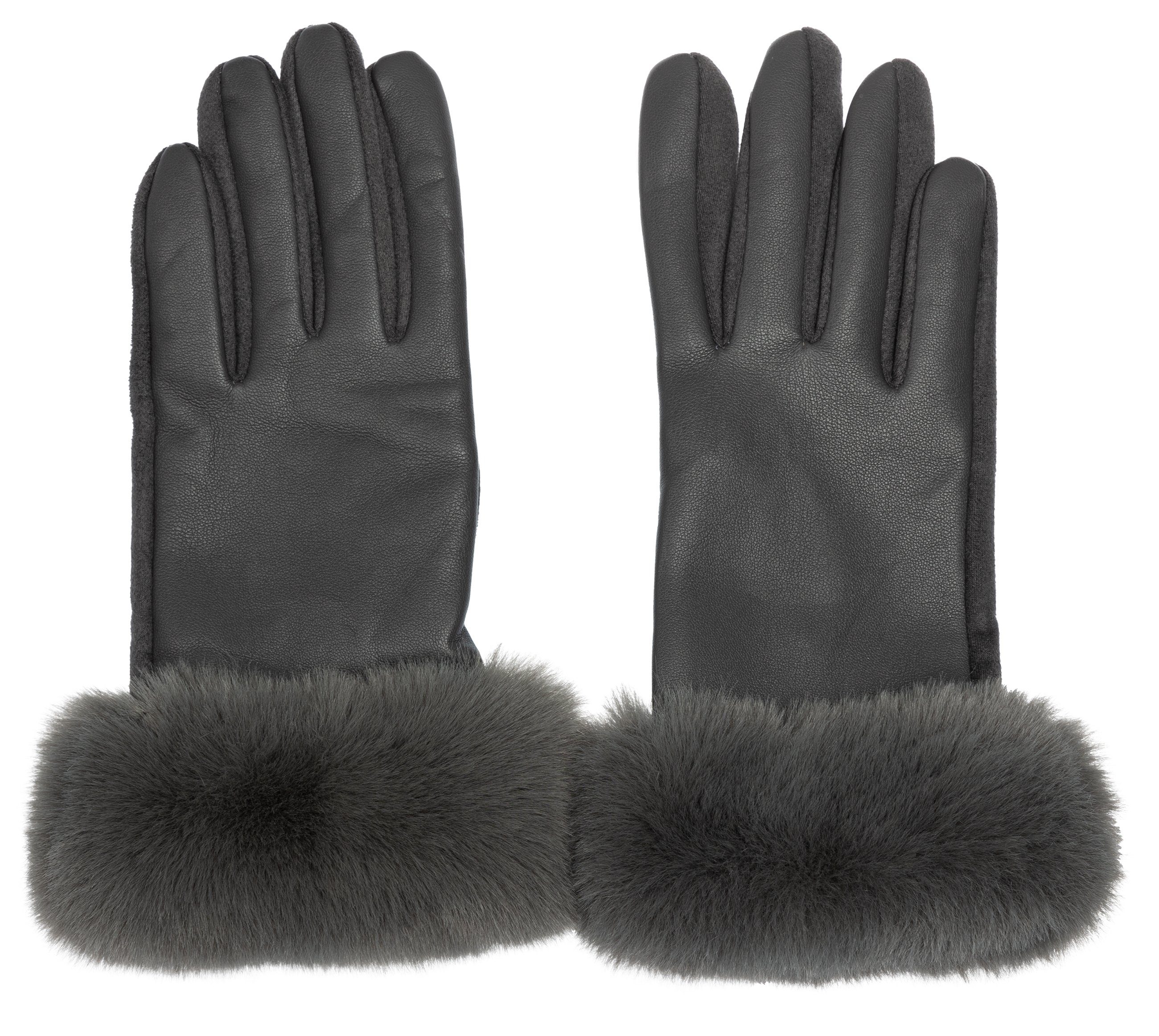Caspar Strickhandschuhe GLV017 klassisch elegante uni günstig online kaufen