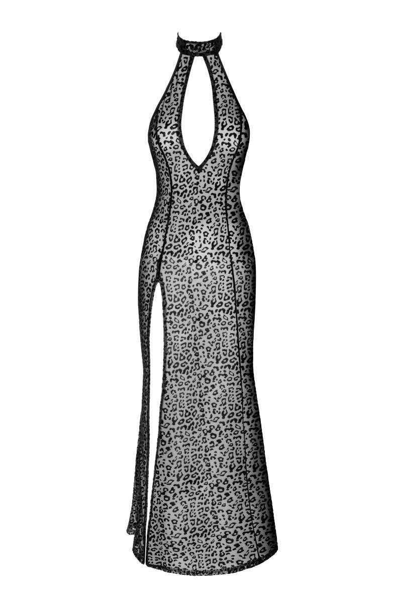 Handmade Negligé Noir in - langes XL schwarz Kleid