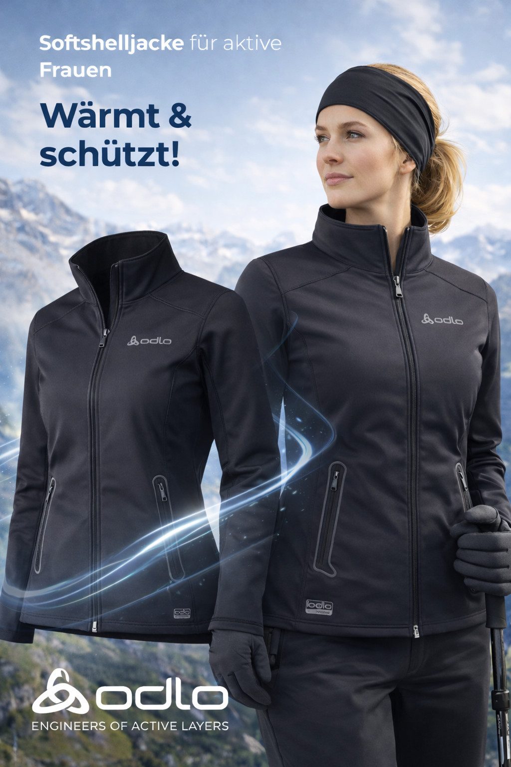 Odlo Softshelljacke Damen Sequence 3L Trainingsjacke Jacke Sportjacke