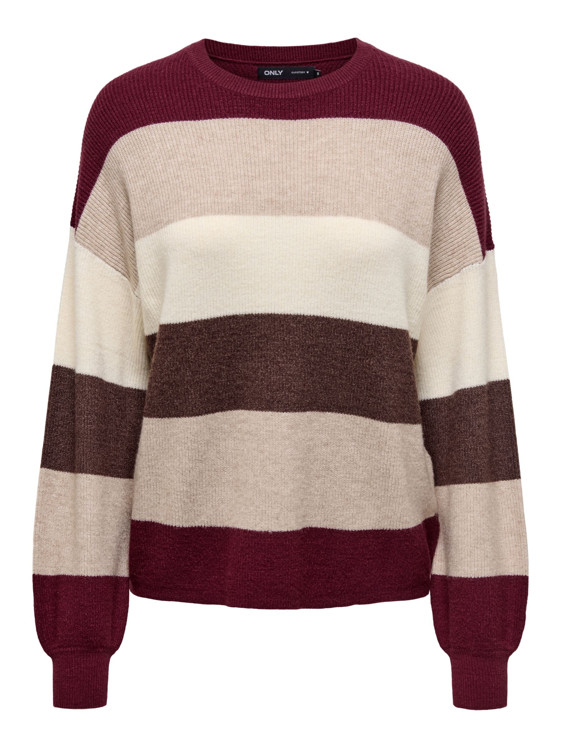 ONLY Longpullover Gerippt Strickpullover mit Tiefen günstig online kaufen