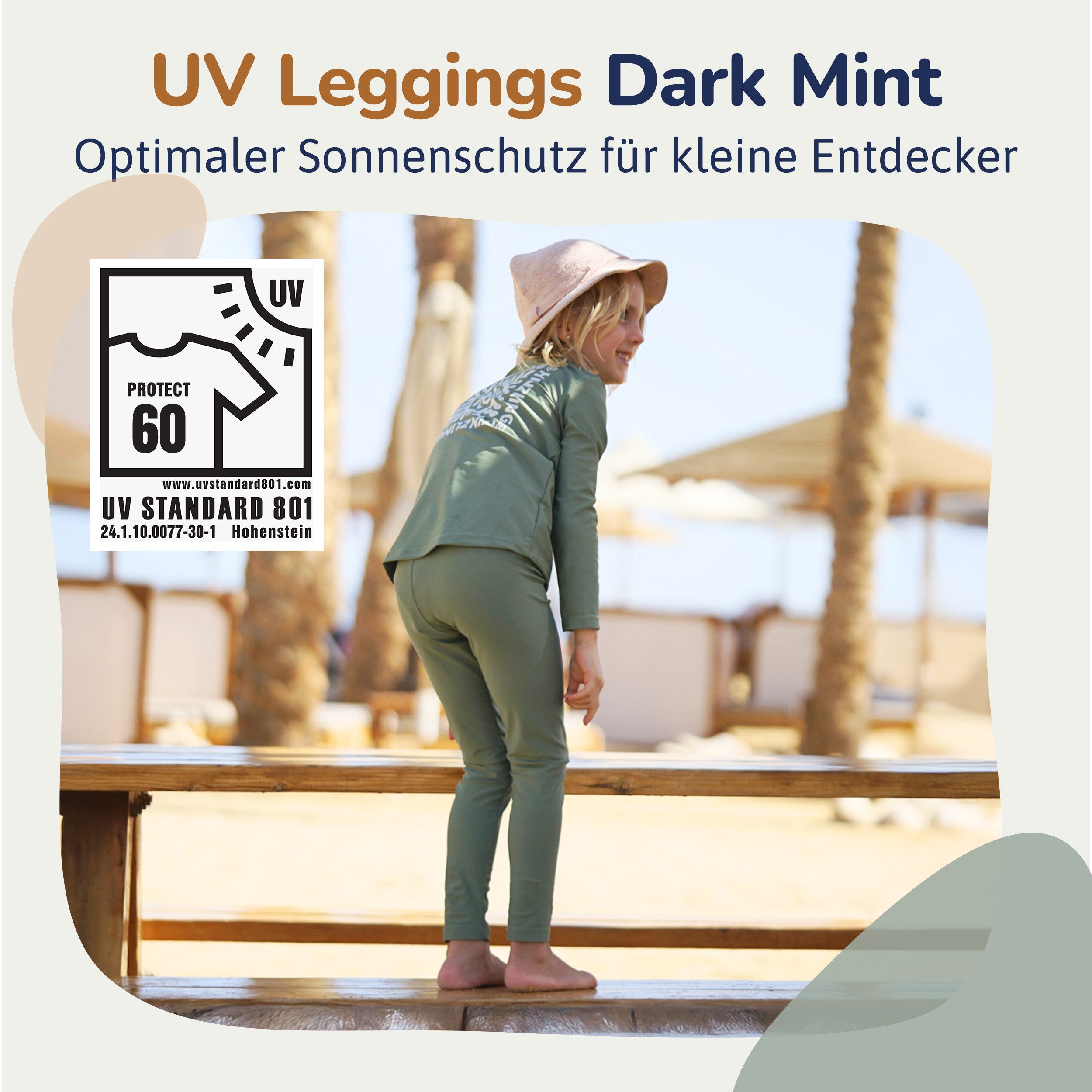 Hinzling Schwimmleggings UV Leggings Kinder – UV-Schutz UPF 60 – UV Hose Baby schnell trocknend
