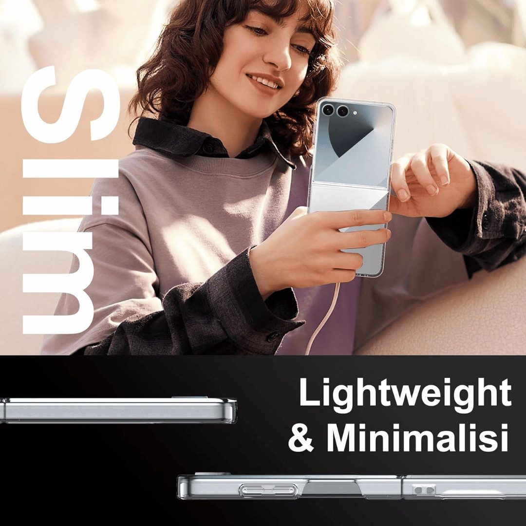 SmartUP Smartphone-Hülle für Samsung Galaxy Z Flip 6 5G Handy Tasche Silikon Cover Case Klar 6,8 Zoll, Faltbare Hülle – Bild 2 von 5