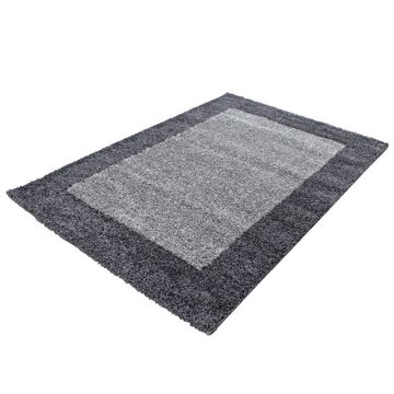 Teppich Hochflor Teppich Lux Grau, Teppich Boss, rechteckig, Höhe: 30 mm
