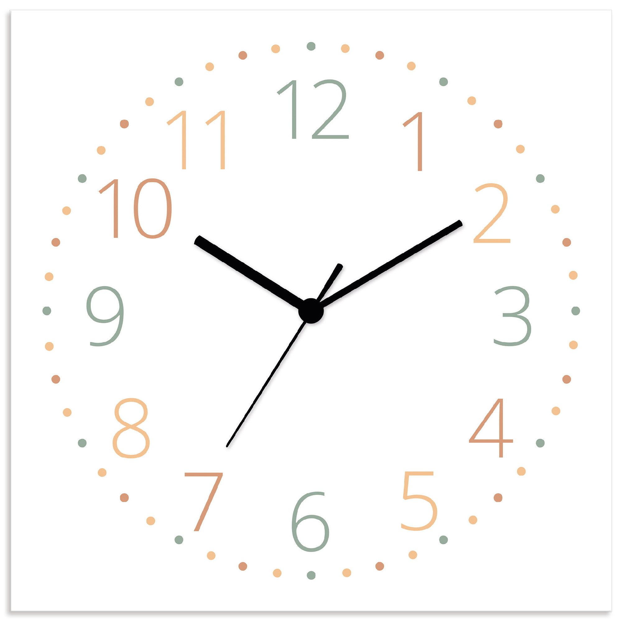 OTTO home Wanduhr Modernes Ziffernblatt (wahlweise mit Quarz- oder Funkuhrwerk, lautlos ohne Tickgeräusche)