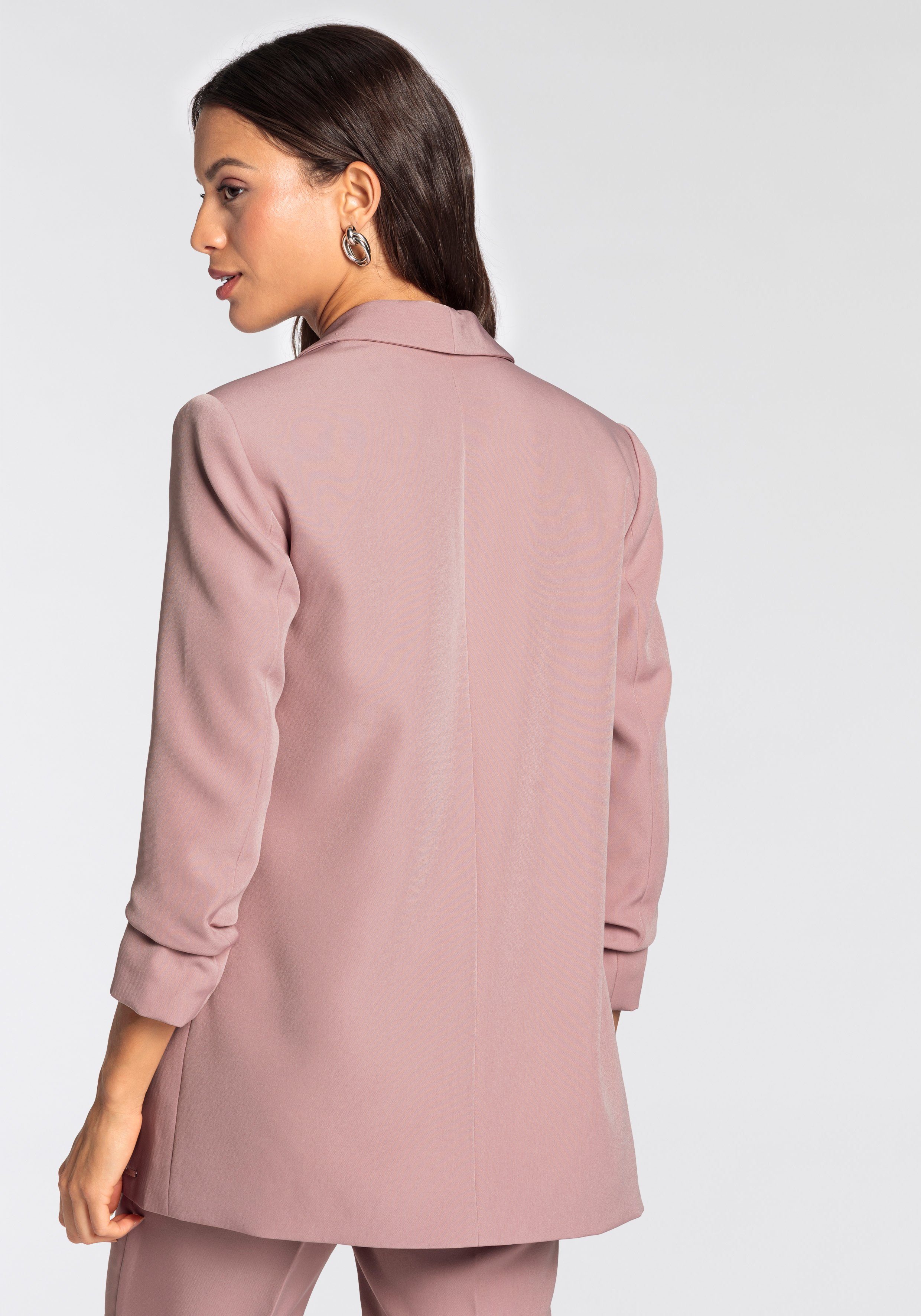 Laura Scott Longblazer mit gerafften Ärmeln