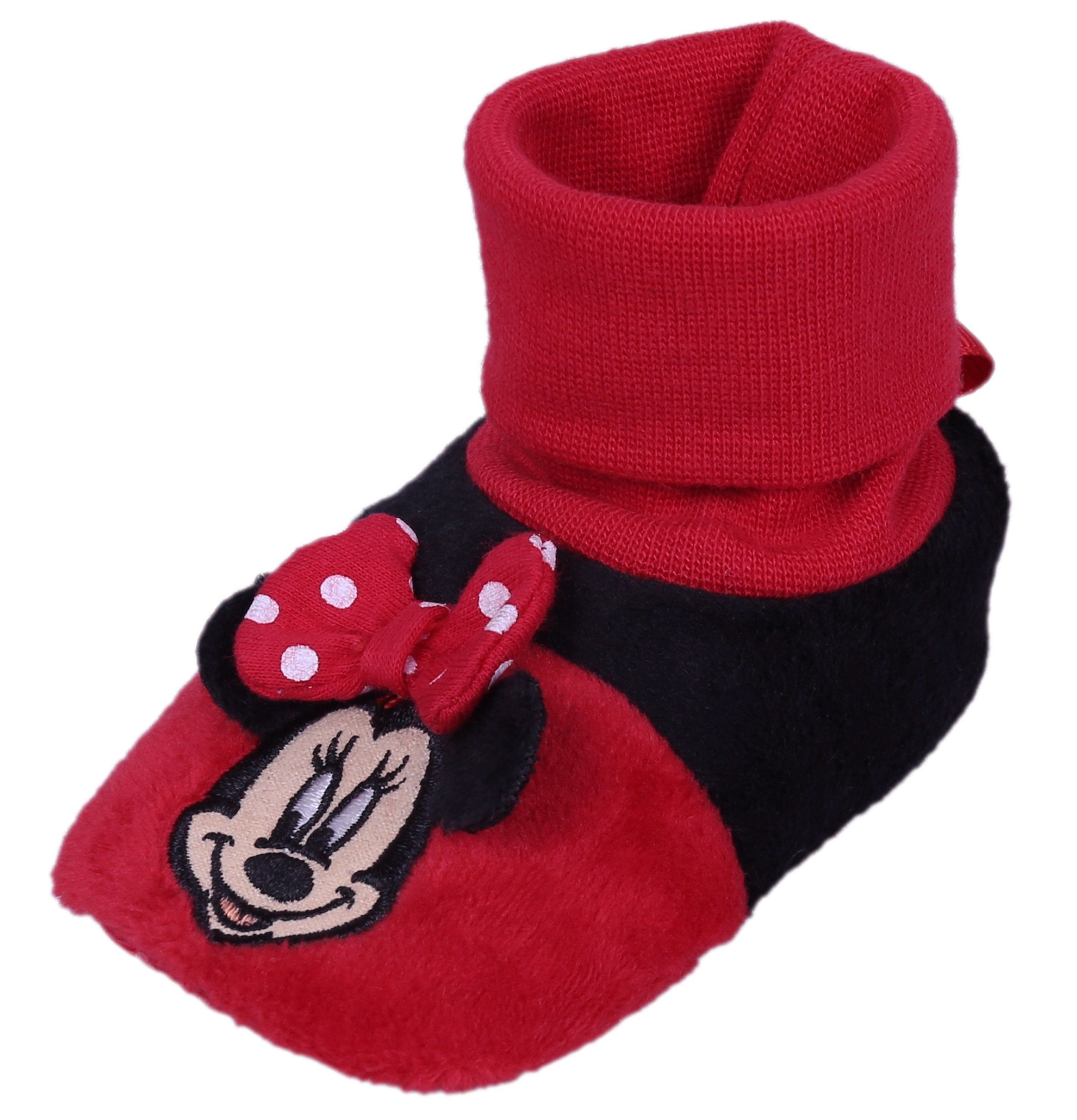 Sarcia.eu Rot-schwarze Babyschühchen Minnie Mouse Disney 9-12 Monate Babystiefel