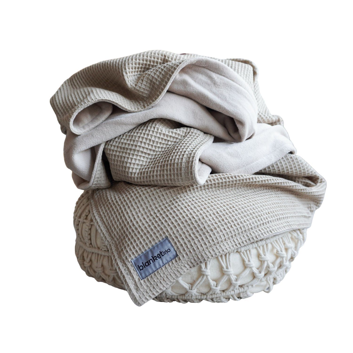 Wohndecke flauschige Kuscheldecke, wärmende Couchdecke aus 100% Baumwolle