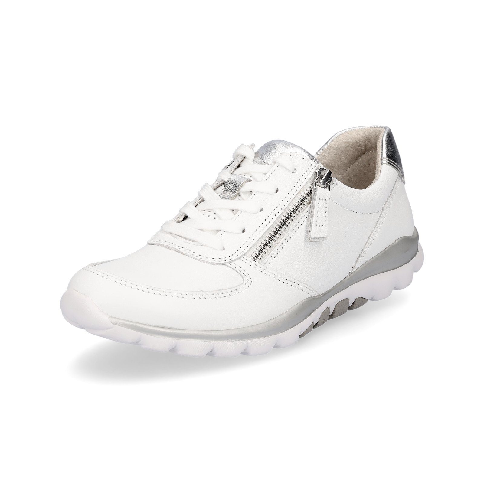 Gabor Gabor Rollingsoft Damen Sneaker weiß Sneaker weiss/silber | 