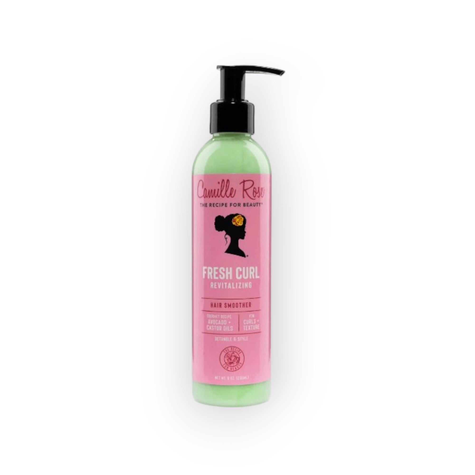 Camille Rose Haarcreme Fresh Curl Leave in feuchtigkeitsspendend mit Avocadoöl 240ml, Leichte Leave in Haarcreme für Locken