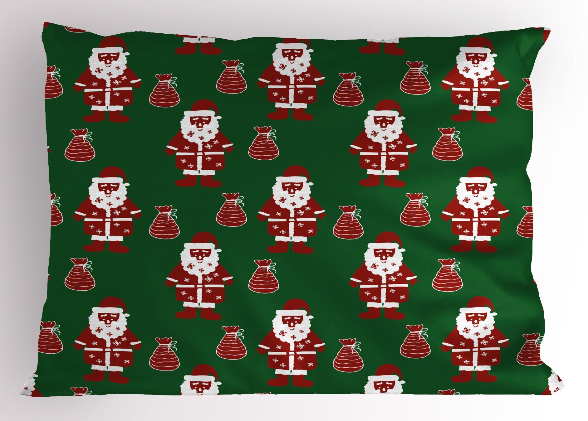 (1 Kissenbezüge Dekorativer Präsens Size Geometrisch Abakuhaus Weihnachtsmann Gedruckter Standard Kissenbezug, King Stück),