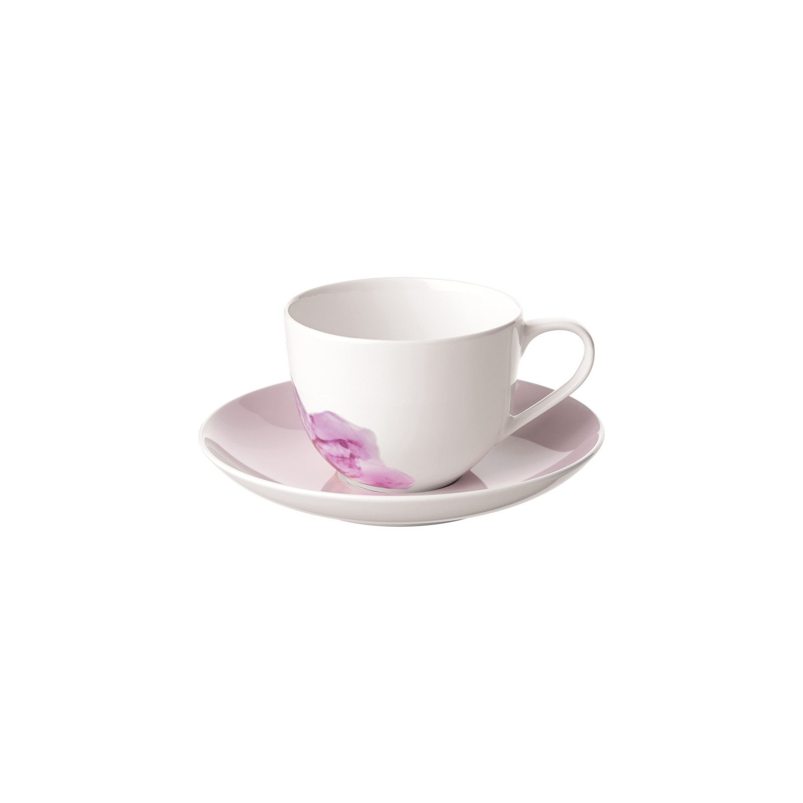 Villeroy & Boch Tasse Rose Garden Kaffeetasse mit Untertasse 160 ml, 1-tlg., Porzellan