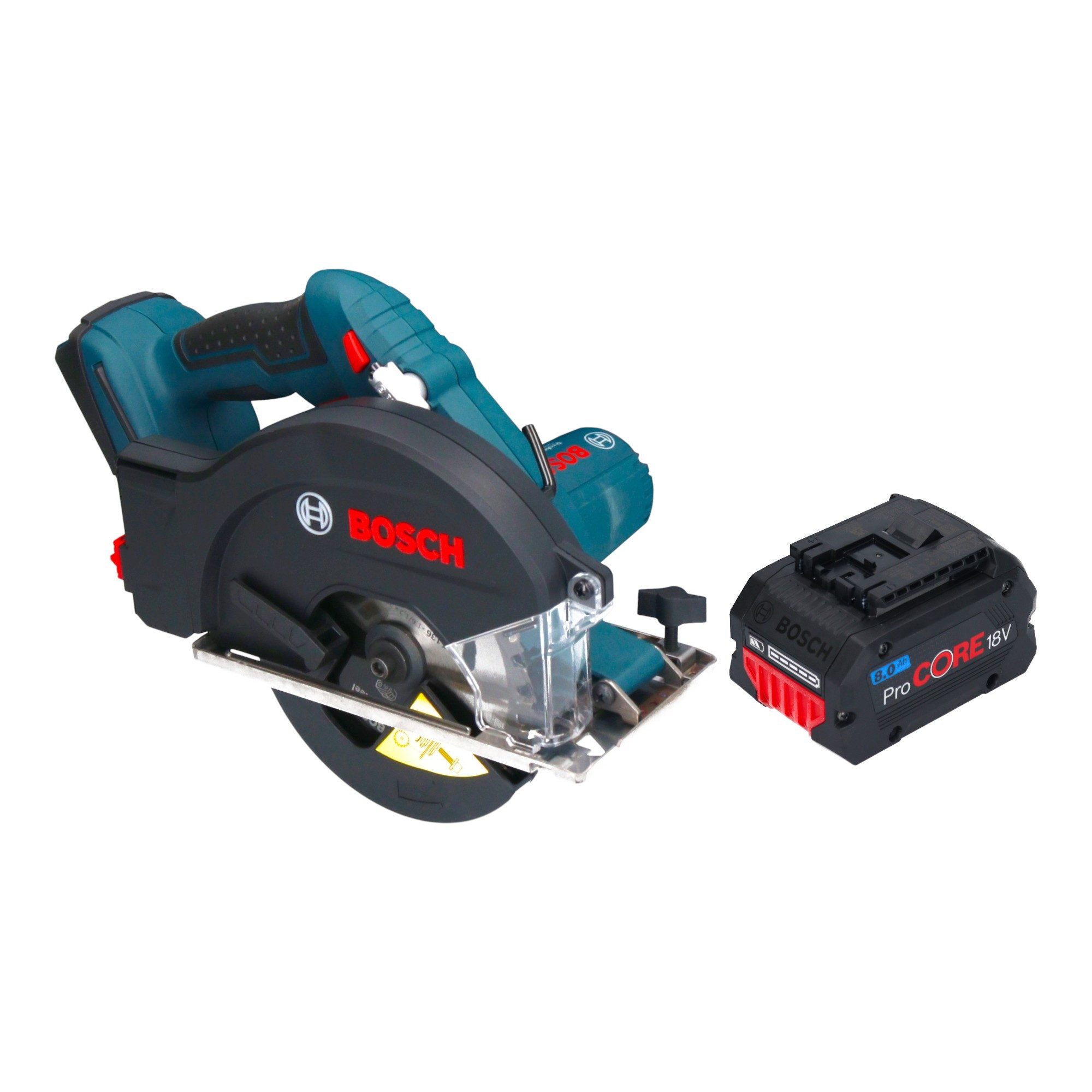 Bosch Professional Kompakt-Handkreissäge GKM 18V-50 Professional 18V 136mm + 1x ProCORE Akku 8,0Ah - ohne Lader