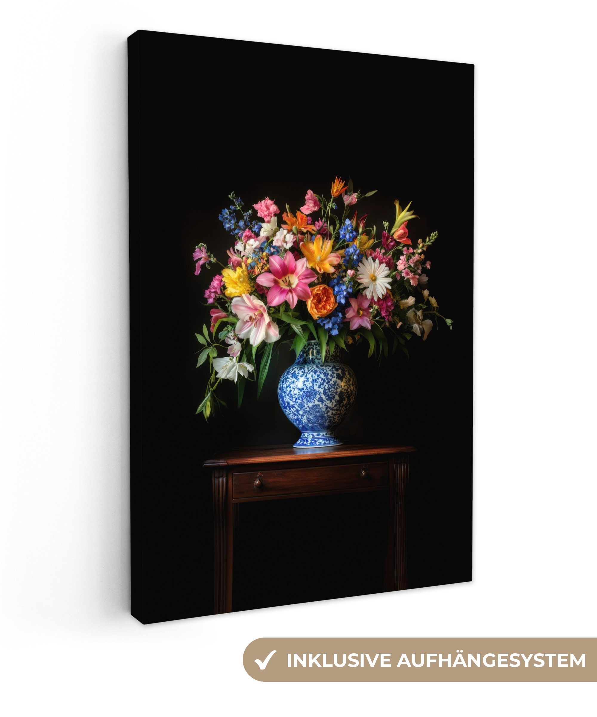 OneMillionCanvasses® Leinwandbild Farbe - Vase - günstig online kaufen