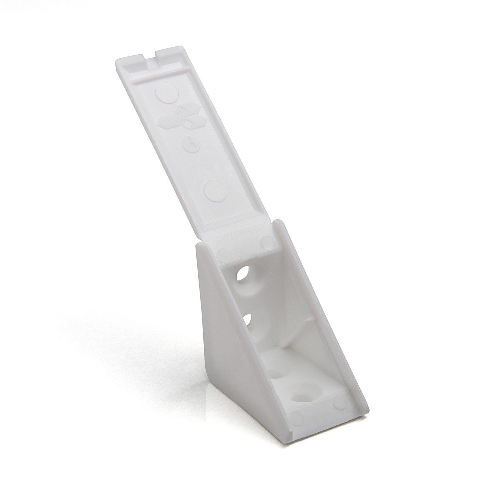 SO-TECH® Winkelbeschlag 100 Stück Korpusverbinder Doppel-Eckverbinder 31 x 31 x 20 m (100 St), 100 Stück weiß