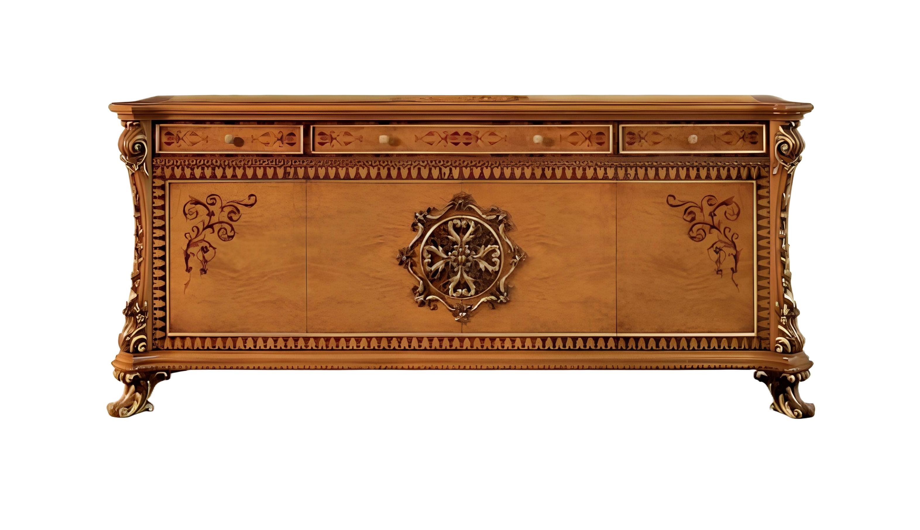 Xlmoebel Kommode Exklusive XXL-Kommode Sideboard aus Holz in Braun - Neuartiges (Kommode XXL), Hergestellt in Europa