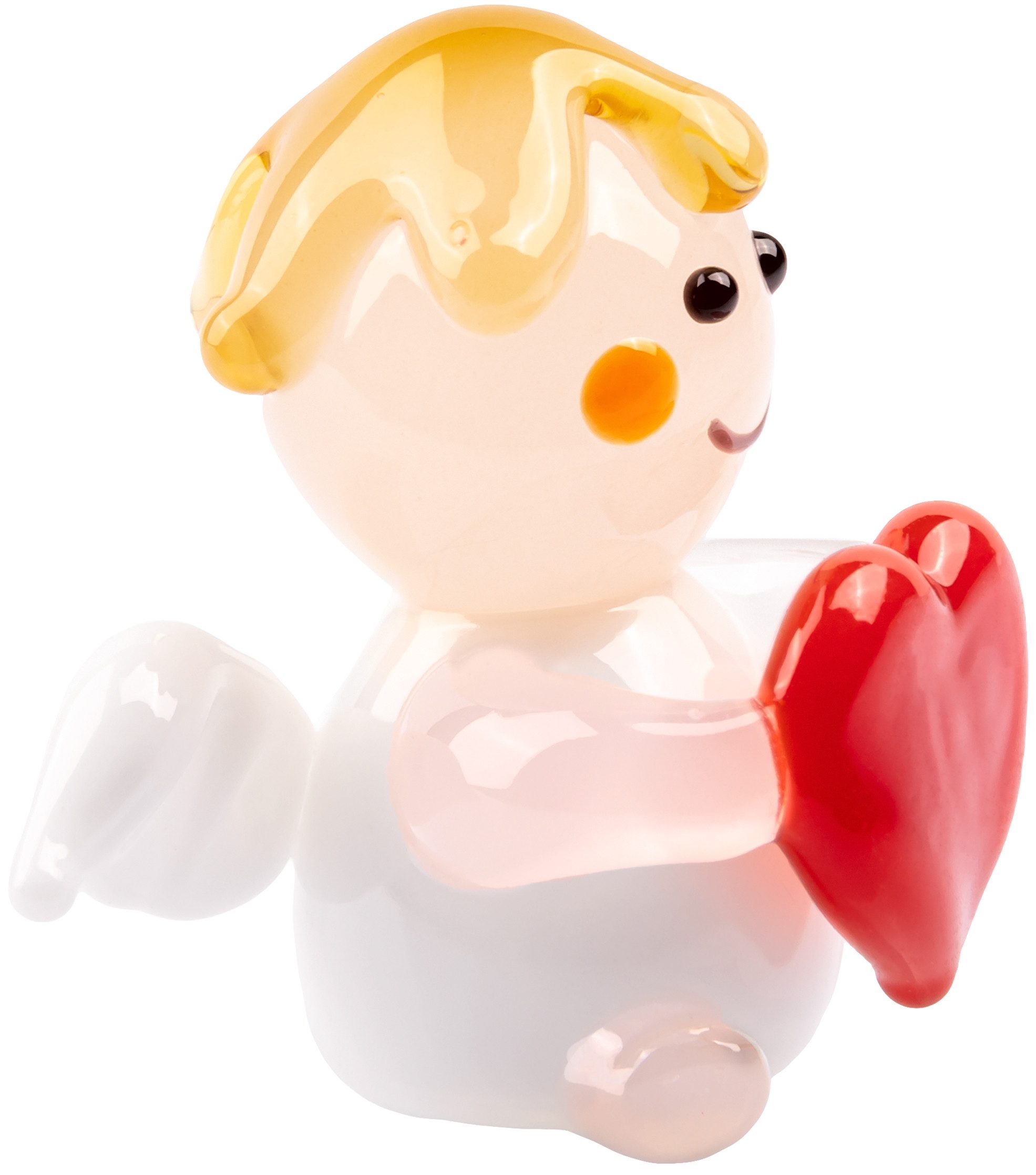 SIKORA Tierfigur 27XS Mini Glasfigur Engel mit Herz H ca. 1,4 cm