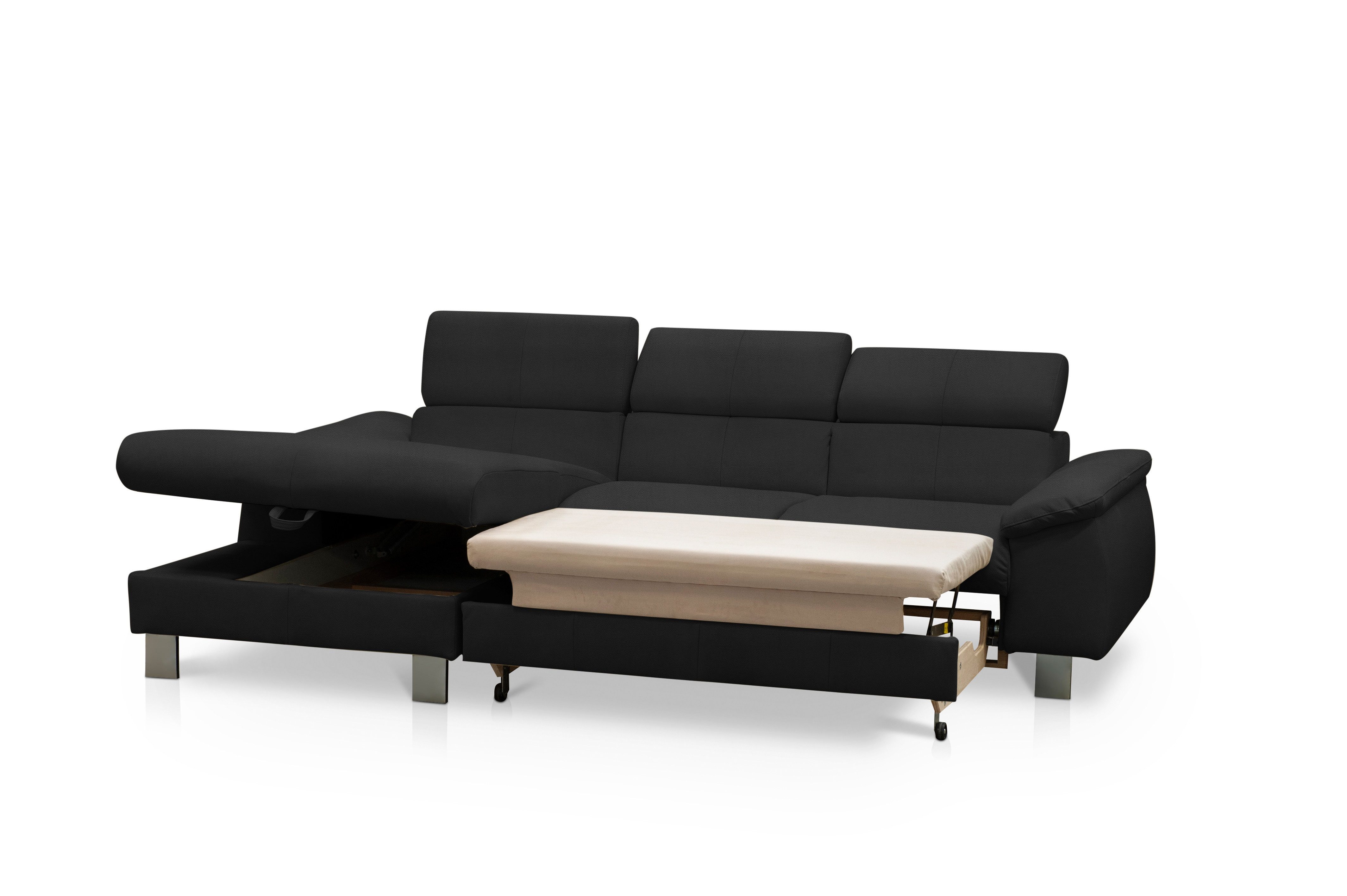 COTTA Ecksofa Micky Echtleder, Echtleder mit Schlaffunktion und Bettkasten