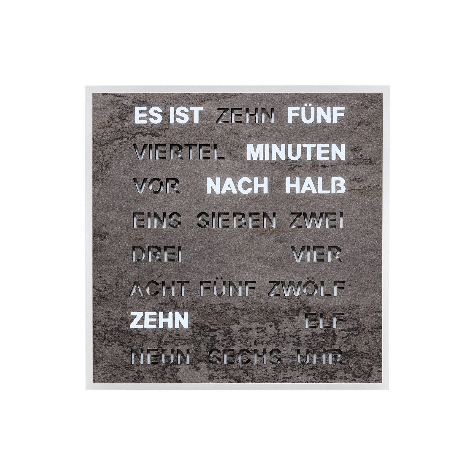 FILIUS zeitdesign Wanduhr Wortuhr als Tisch- Wanduhr Serie 0400 20x20x 4 cm Made in Germany