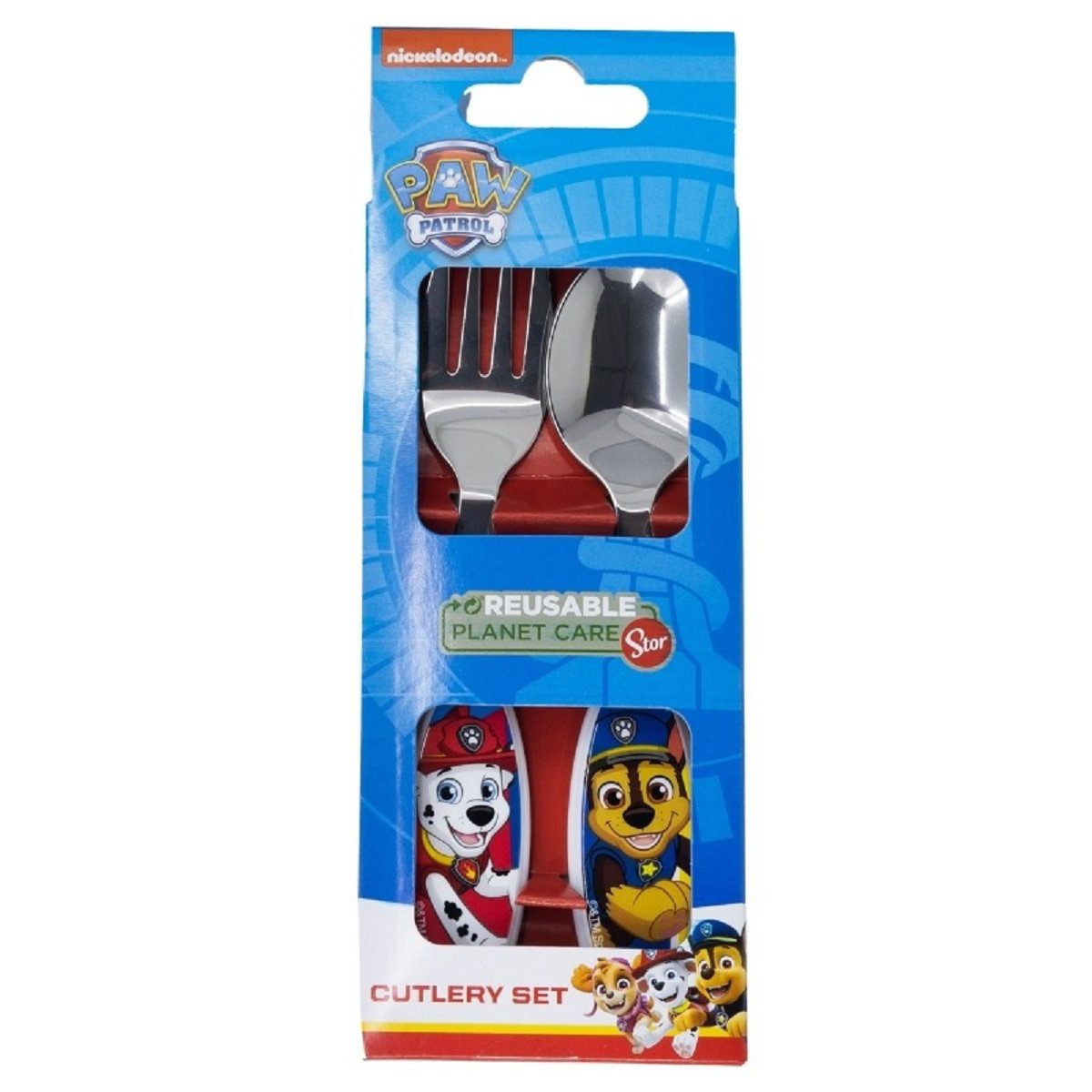 PAW PATROL Kinderbesteck Set 2-teilig – Löffel & Gabel mit Motivgriffen (2-tlg), 1 Personen