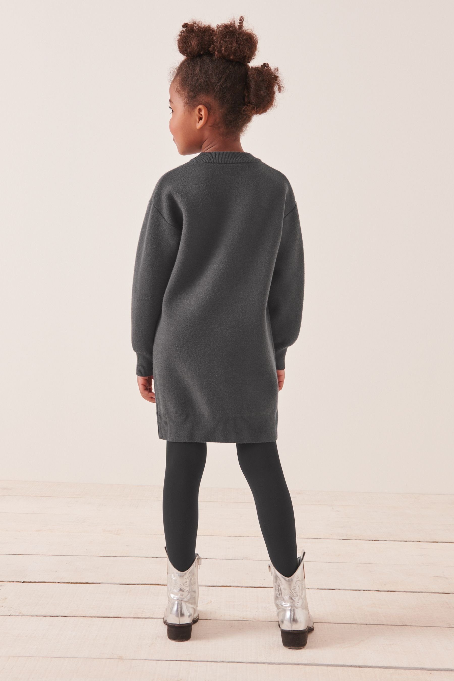 Next Paillettenkleid Pulloverkleid mit Paillettenstern (1-tlg)