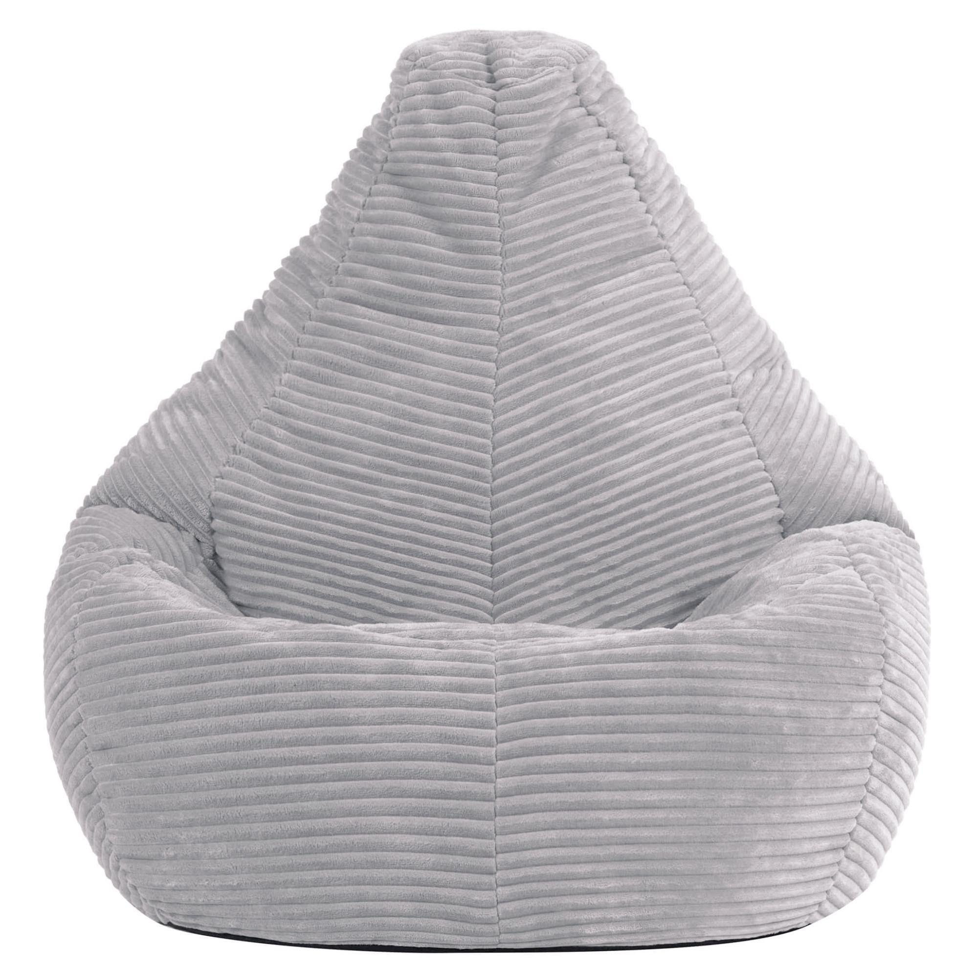 icon Sitzsack Kinder Sessel aus Cord Flauschig „Dalton", 69x59x65cm, Made in Germany, für Kinderzimmer, mit Füllung – Bild 4 von 5