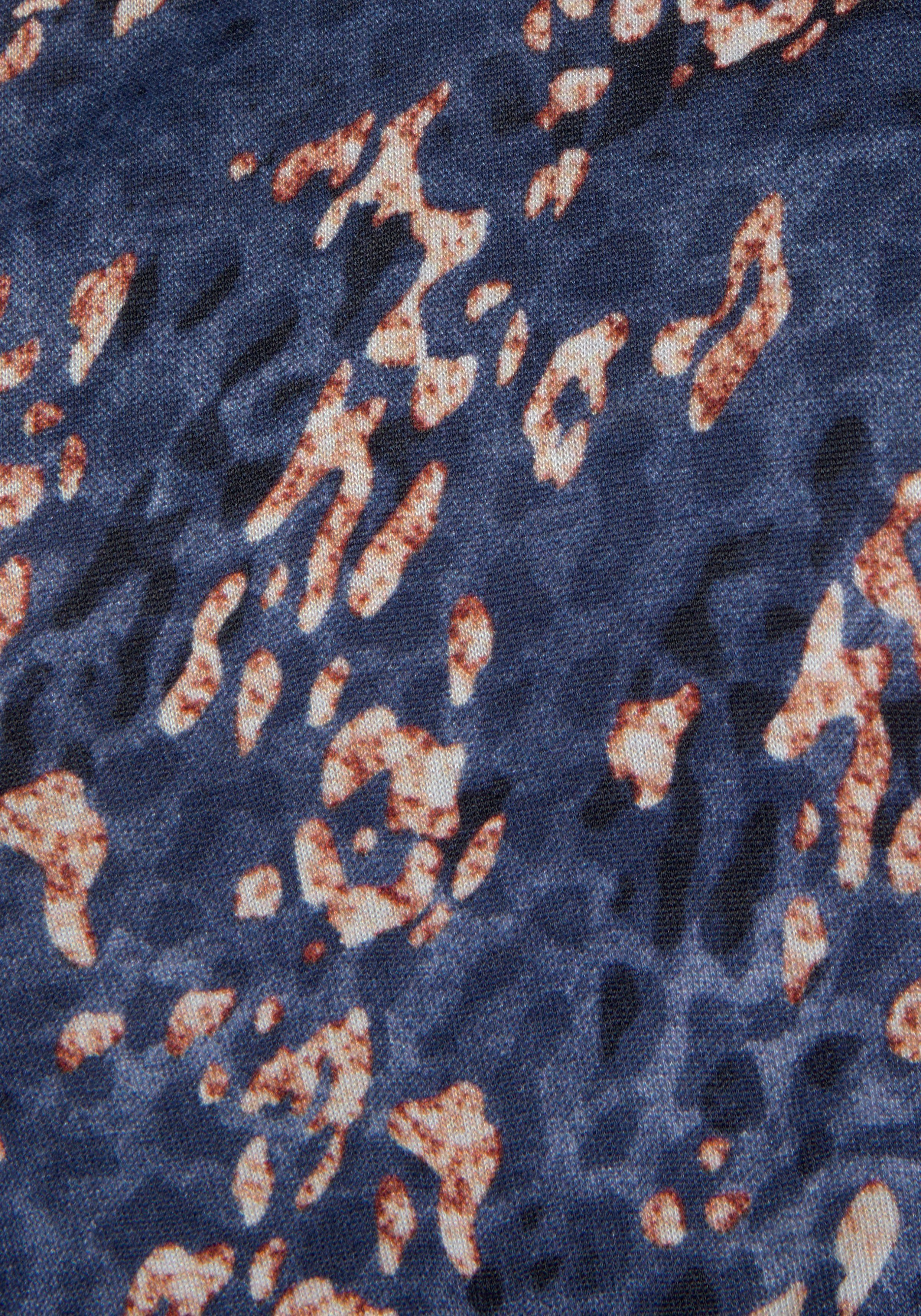 Vivance Maxikleid mit Seitennahttaschen und Schlitz, lockeres Sommerkleid, Strandkleid