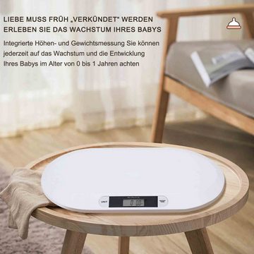 REDOM Personenwaage Flach Babywaage Stillwaage Tierwaage Kinderwaage Säuglingswaage, 1-tlg., digital Baby Waage bis 20kg mit 2 AAA Batterien, Geeignet zum Wiegen von Babys kleinen Haustieren Lebensmitteln usw