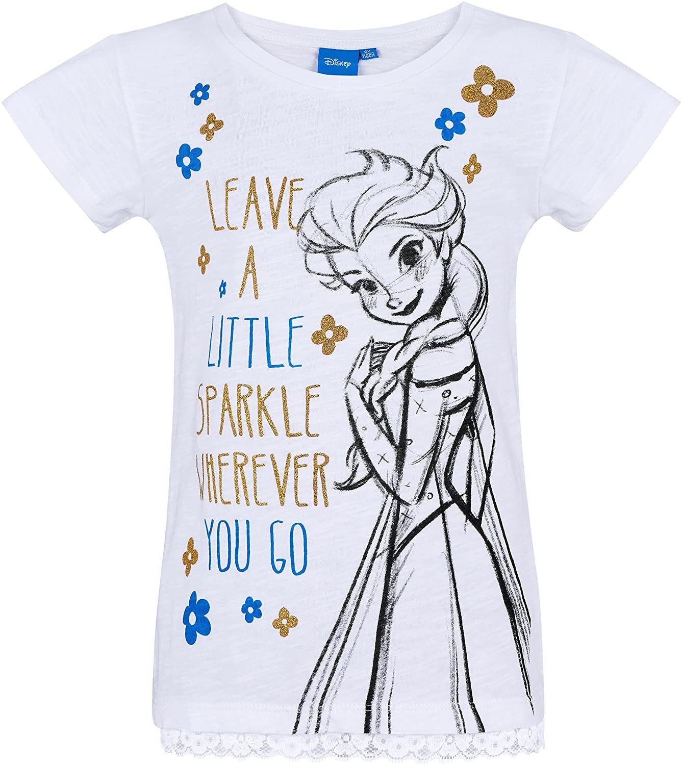 Print-Shirt FROZEN Die Eiskönigin T-Shirt Mädchen Anna +Elsa