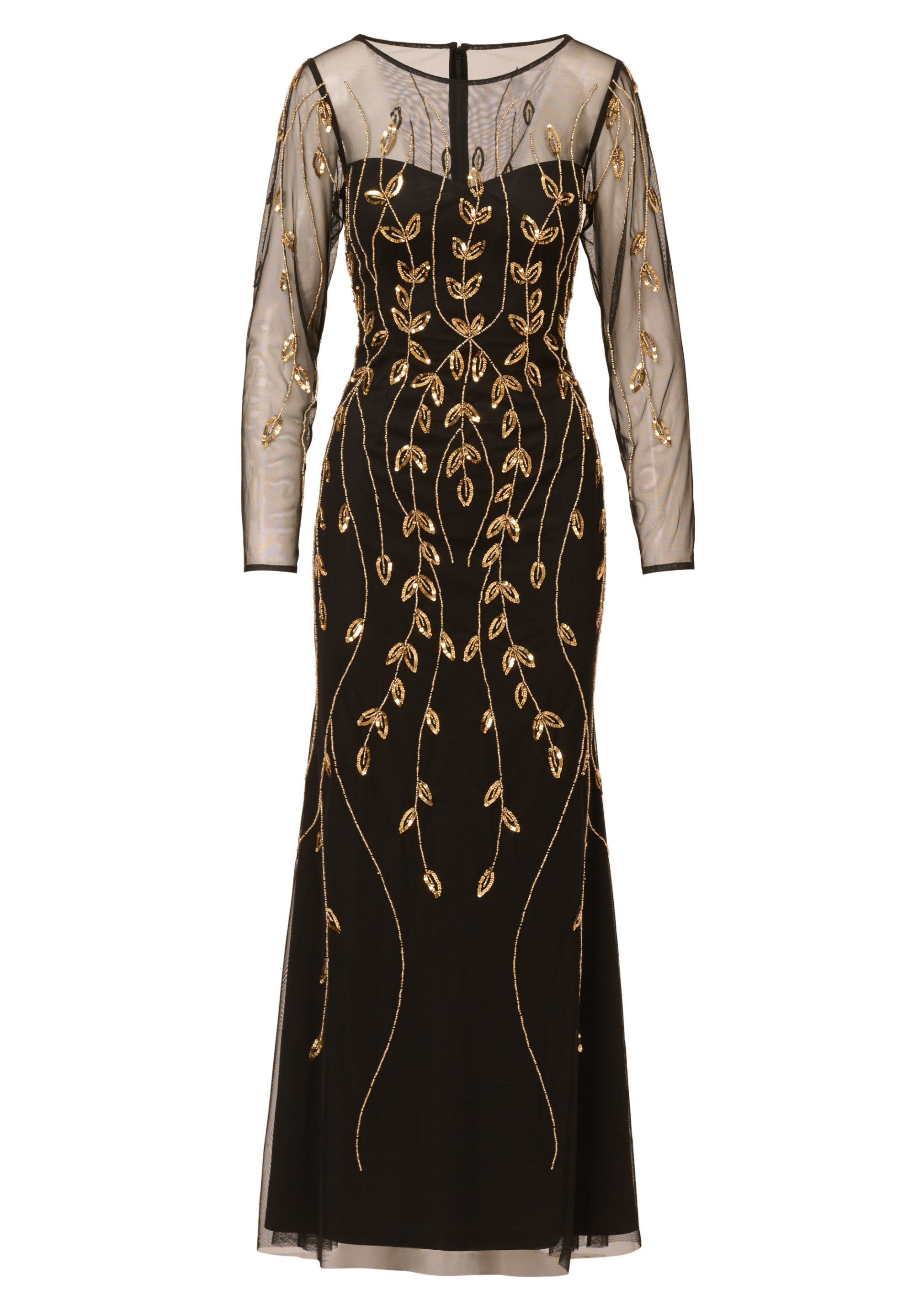 Adrianna Papell Abendkleid Long Sleeve Beaded Dress Verziertes Kleid mit tr günstig online kaufen