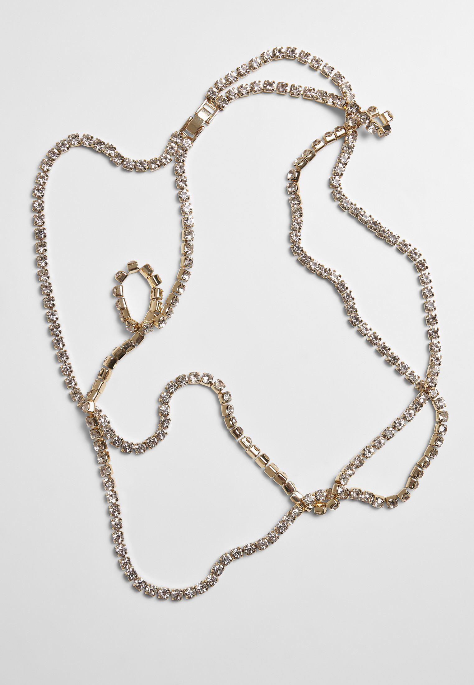 URBAN CLASSICS Edelstahlkette Accessoires Diamond Necklace Layering