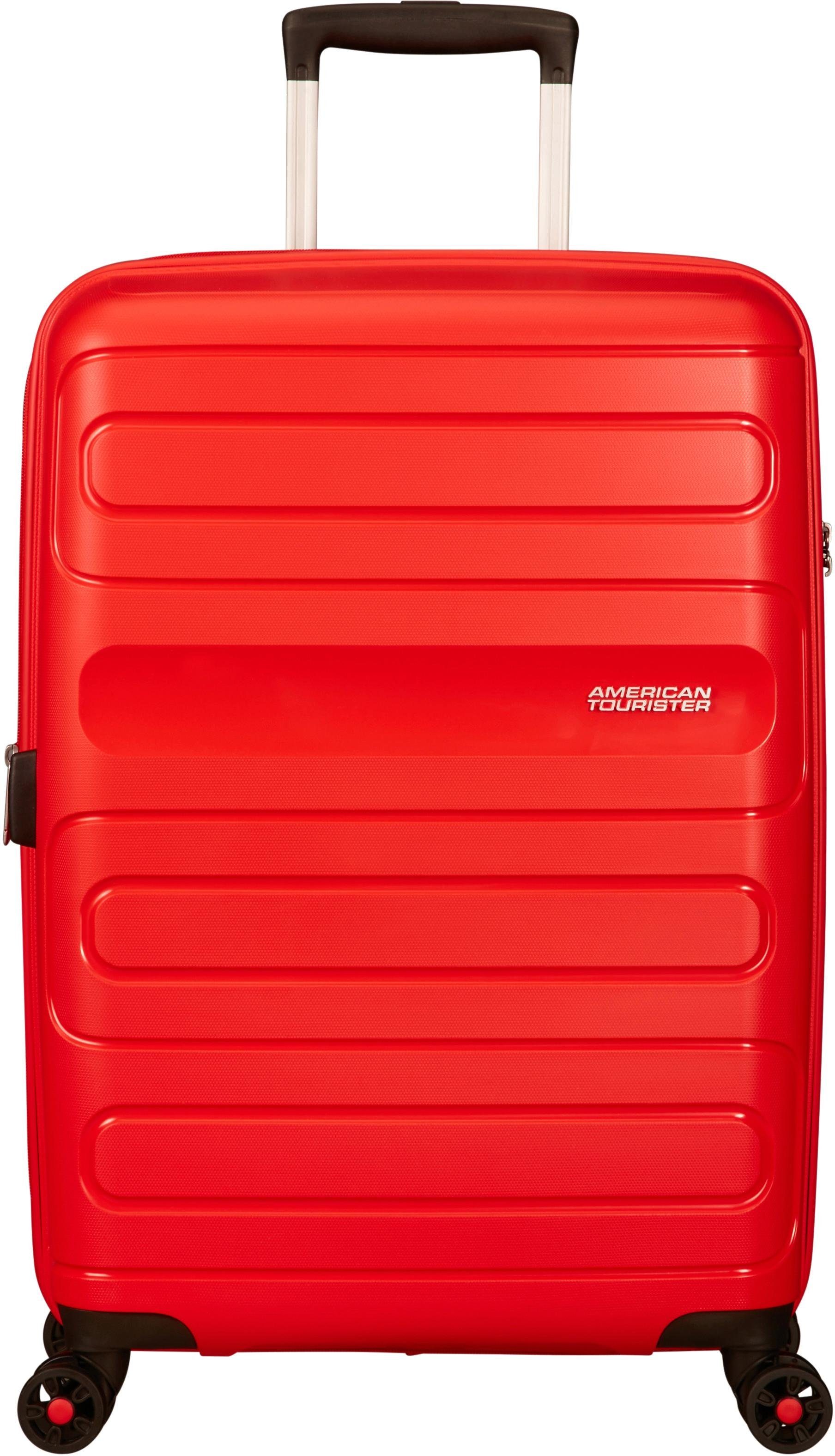 American Tourister® Hartschalen-Trolley Sunside, 68 cm, 4 Rollen, mit Volumenerweiterung sunset red