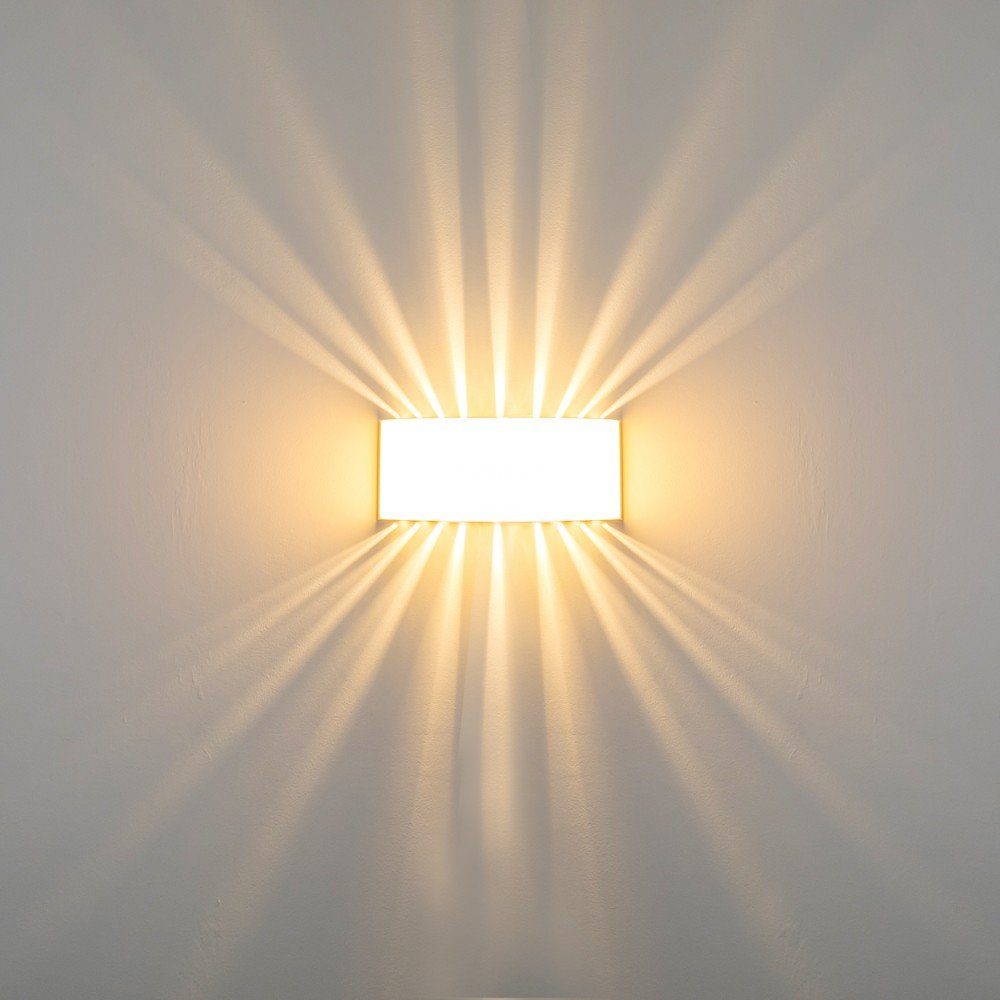 hofstein Lichteffekt Wandspot, Nickel-matt/Weiß, Metall/Glas 1xE27, in Leuchtmittel, Wandleuchte mit aus ohne Wandlampe »Romana«
