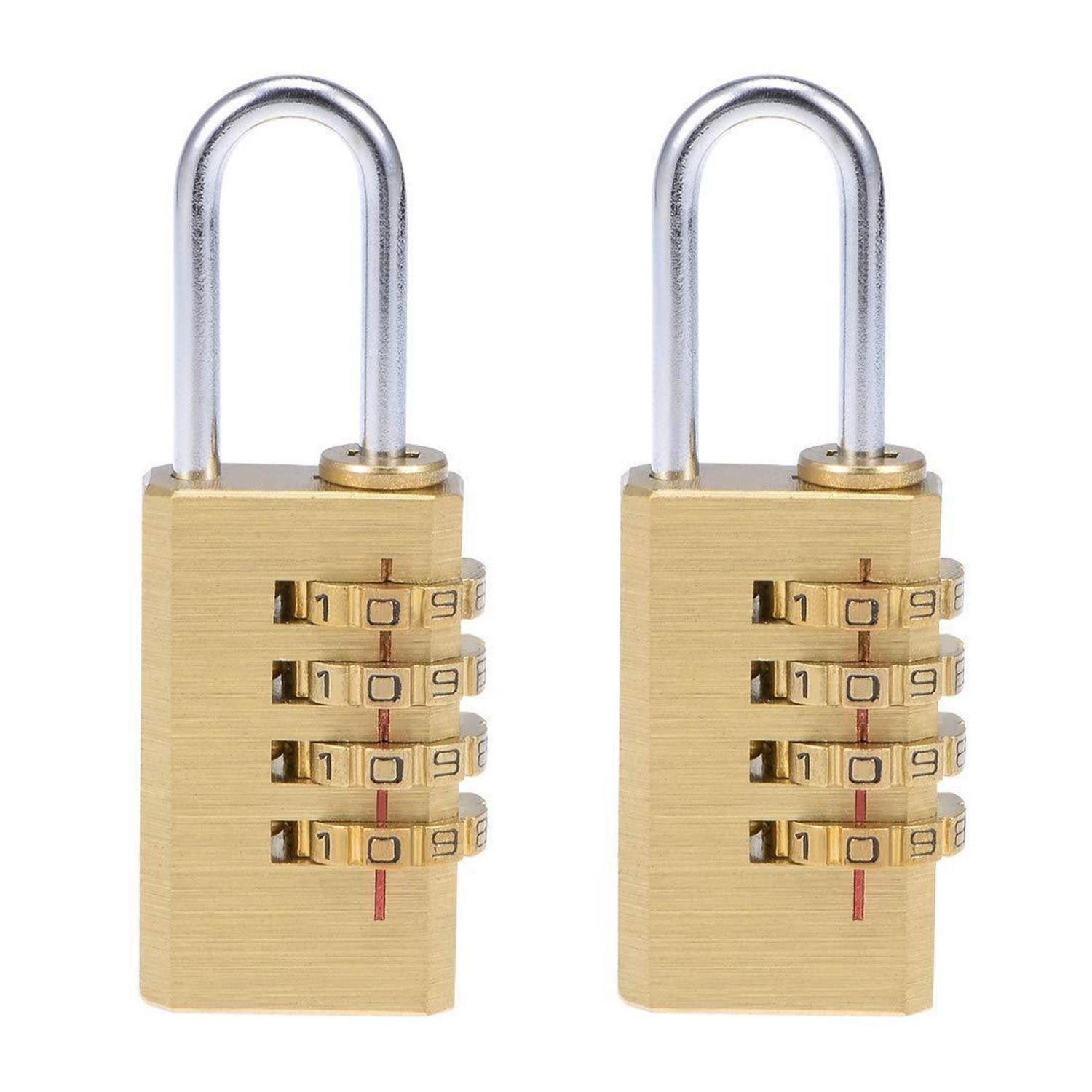 LuxusKollektion Vorhängeschloss Zahlenschloss 4-stellig Messing 3mm Bügel