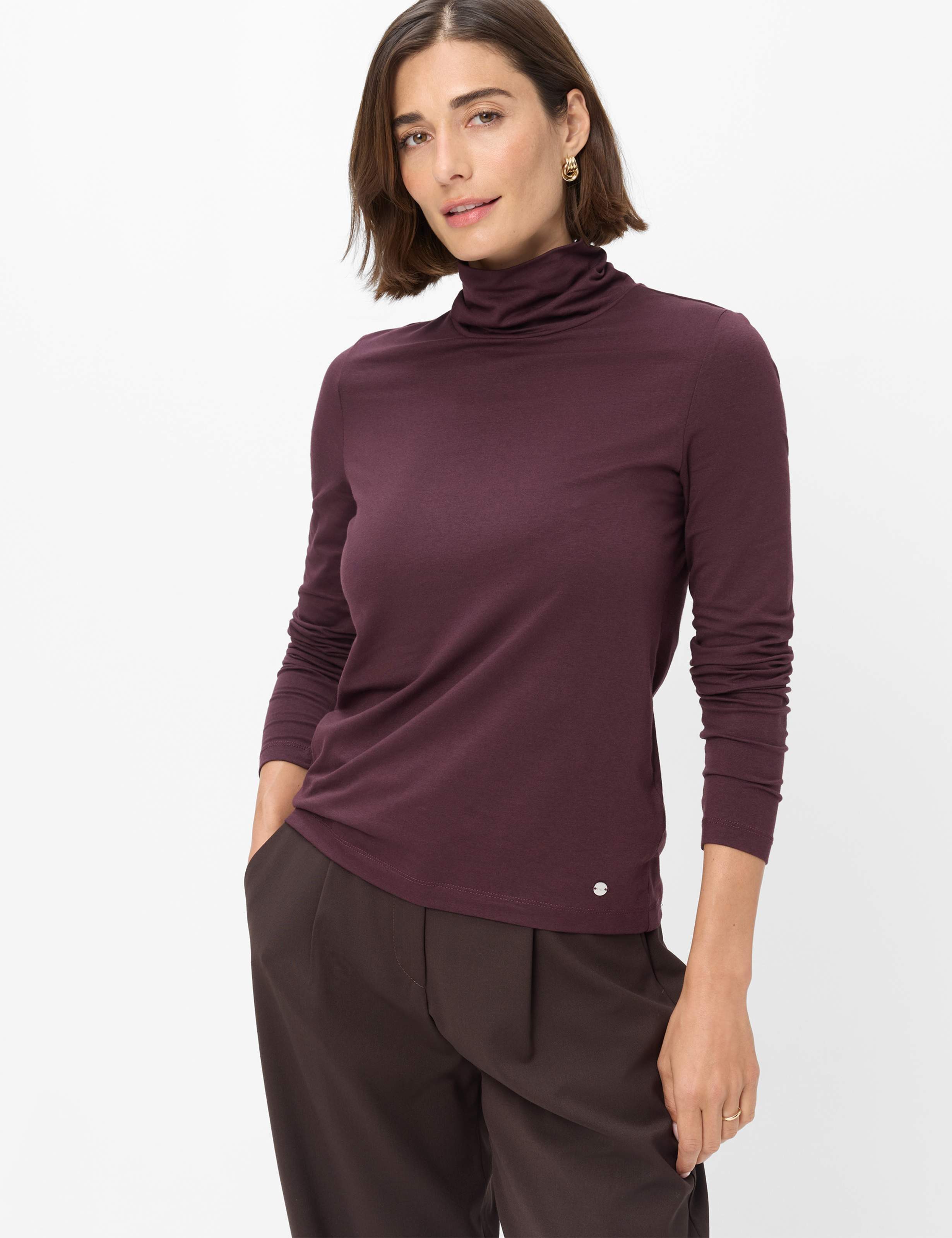 Brax Sweatshirt Style CARINA L Jersey: Langarmshirt im Baumwollmix