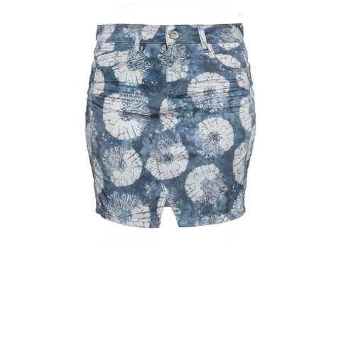 ATT Jeans Jeansrock Megan mit floralem Aquarell-Muster