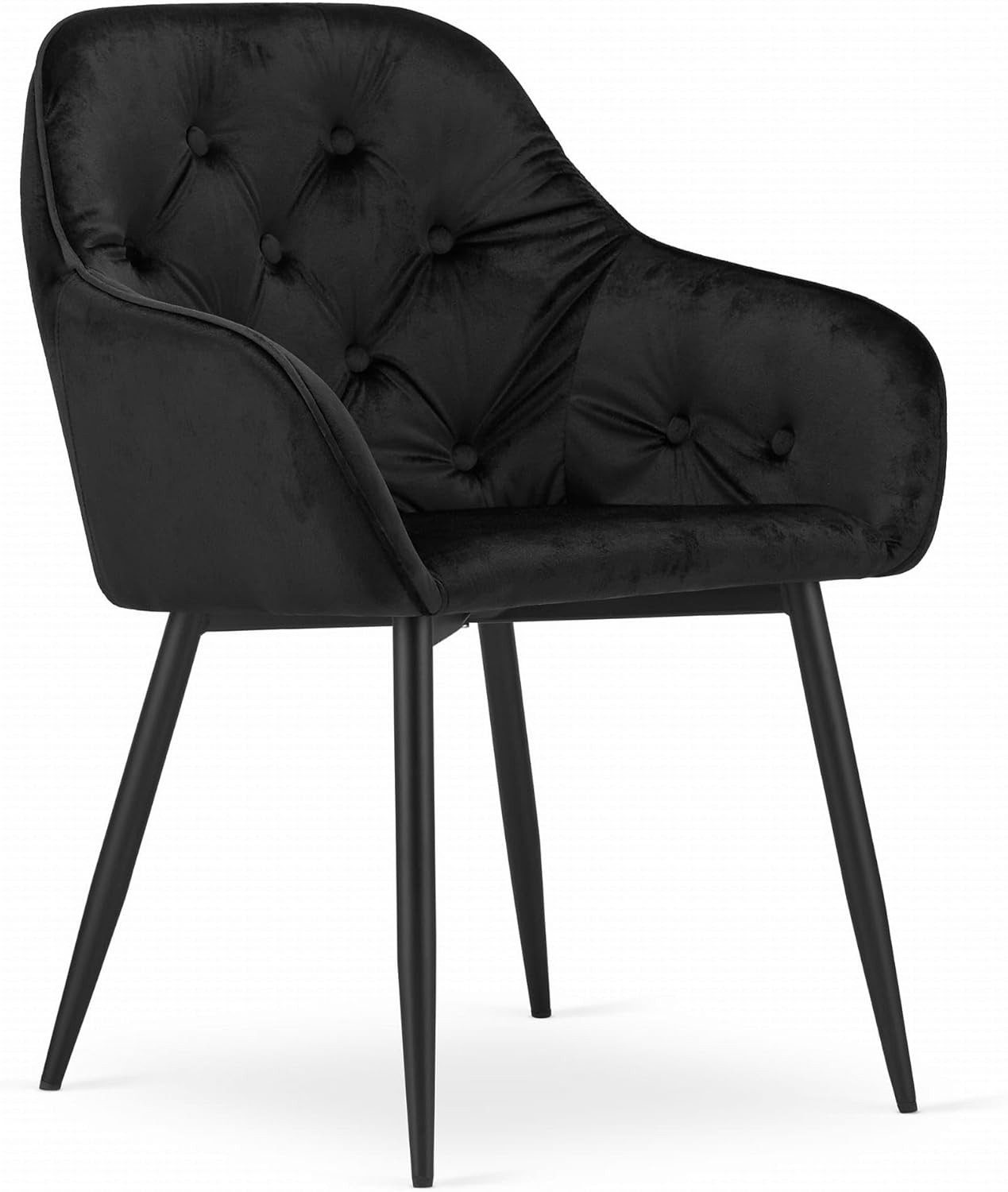 Esszimmerstuhl Schwarzer Esszimmerstuhl:edles Design & Ergonomie,belastbar bis 120 kg