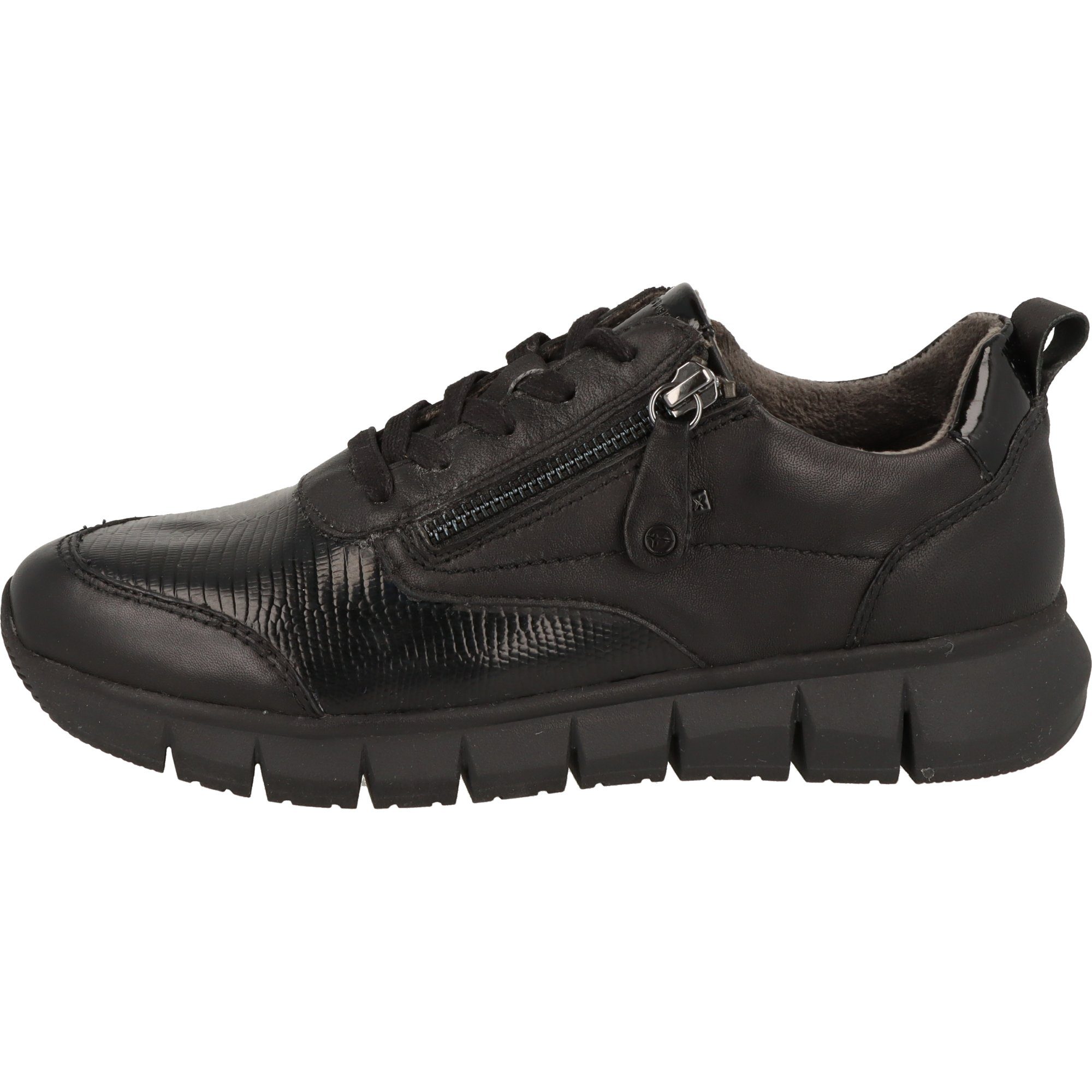 Fit COMFORT Leder Tamaris Halbschuhe Damen 8-83705-41 Schnürschuh Wechselfußbett, Schuhe Reißverschluss, Comfort Sneaker