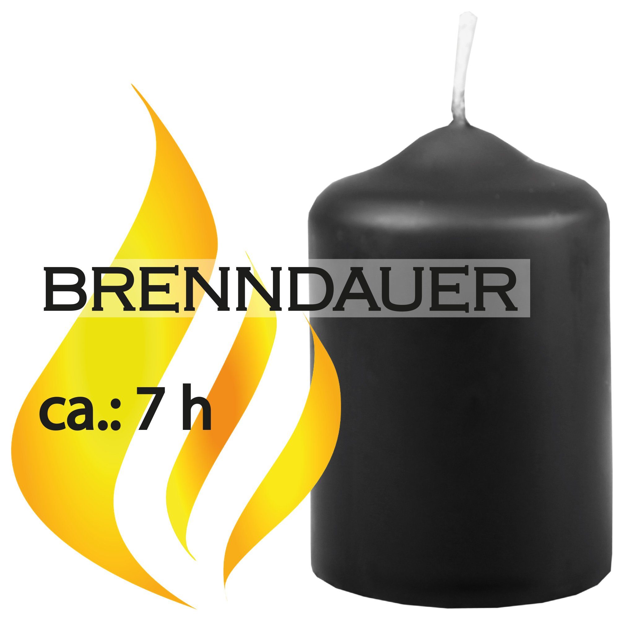 HS Candle Stumpenkerze aus Wachs (6-tlg., Dekolicht), Ø4xH6 cm Teelichtgröße, 7h Brenndauer je Kerze, Wachsmischung