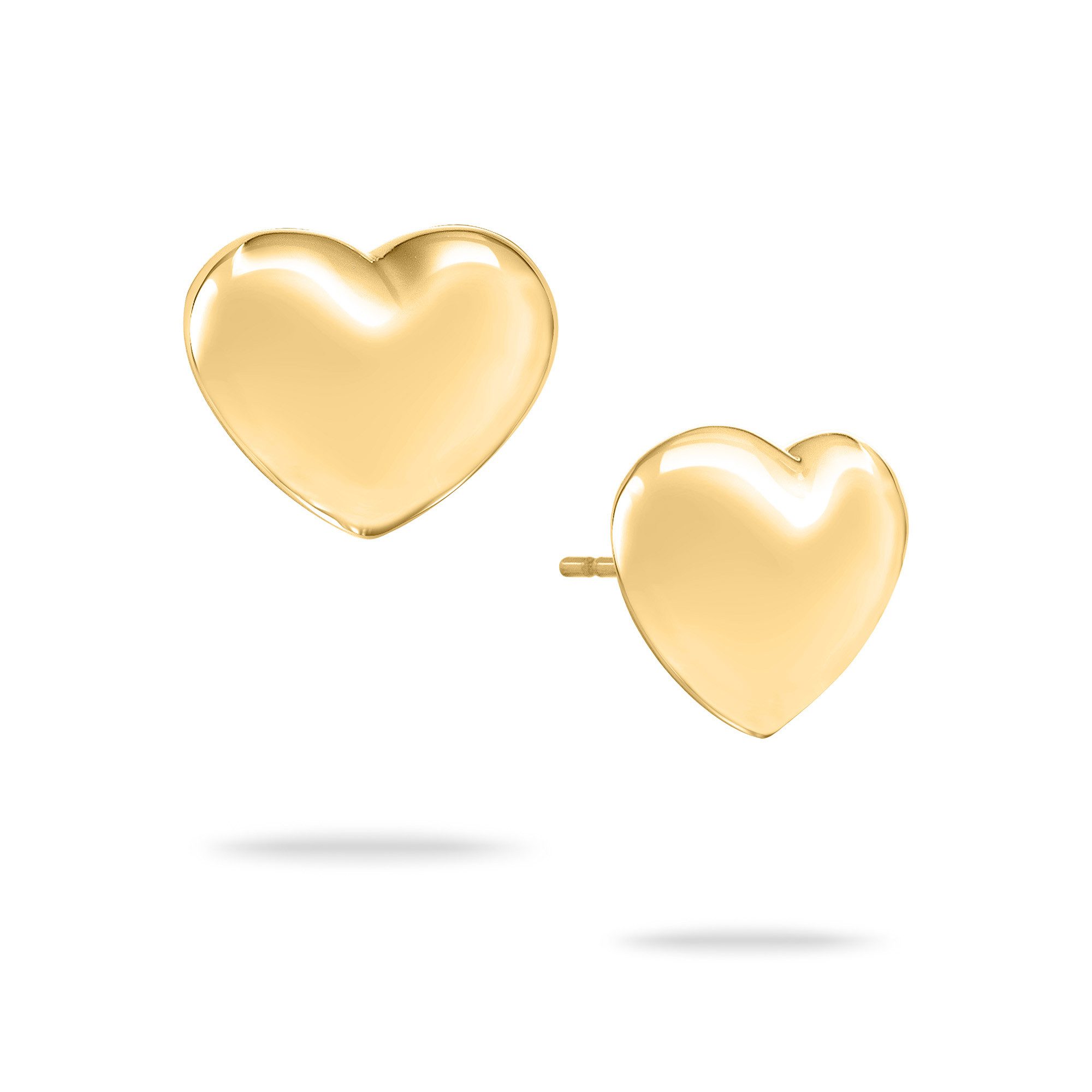 Echtzeit Paar Ohrstecker Schmuck Geschenk Edelstahl Ohrringe Puffy Heart Herz