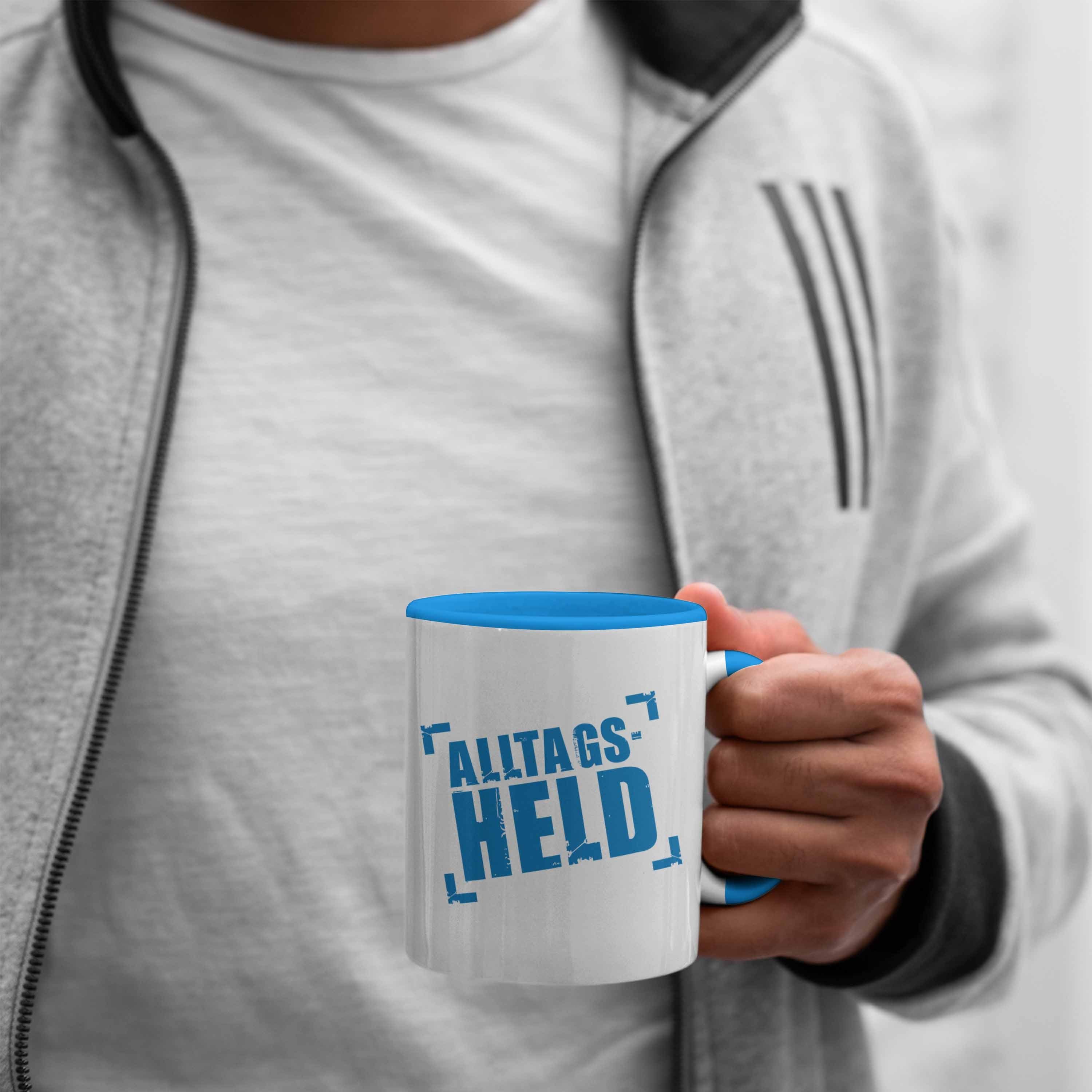 Mann Kollege Lustige Alltags-Held Tasse - Kaffeebecher Kaffeetasse Kollegin Lustig Männer Blau Trendation Tasse Trendation Büro