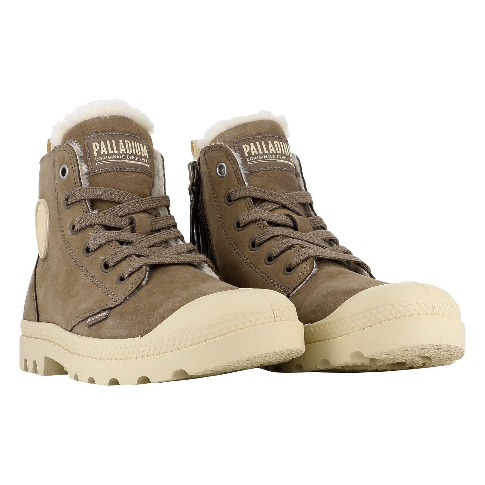 Palladium Pampa Hi Zip WL Stiefelette mit Reißverschluss und Markenpatch an günstig online kaufen