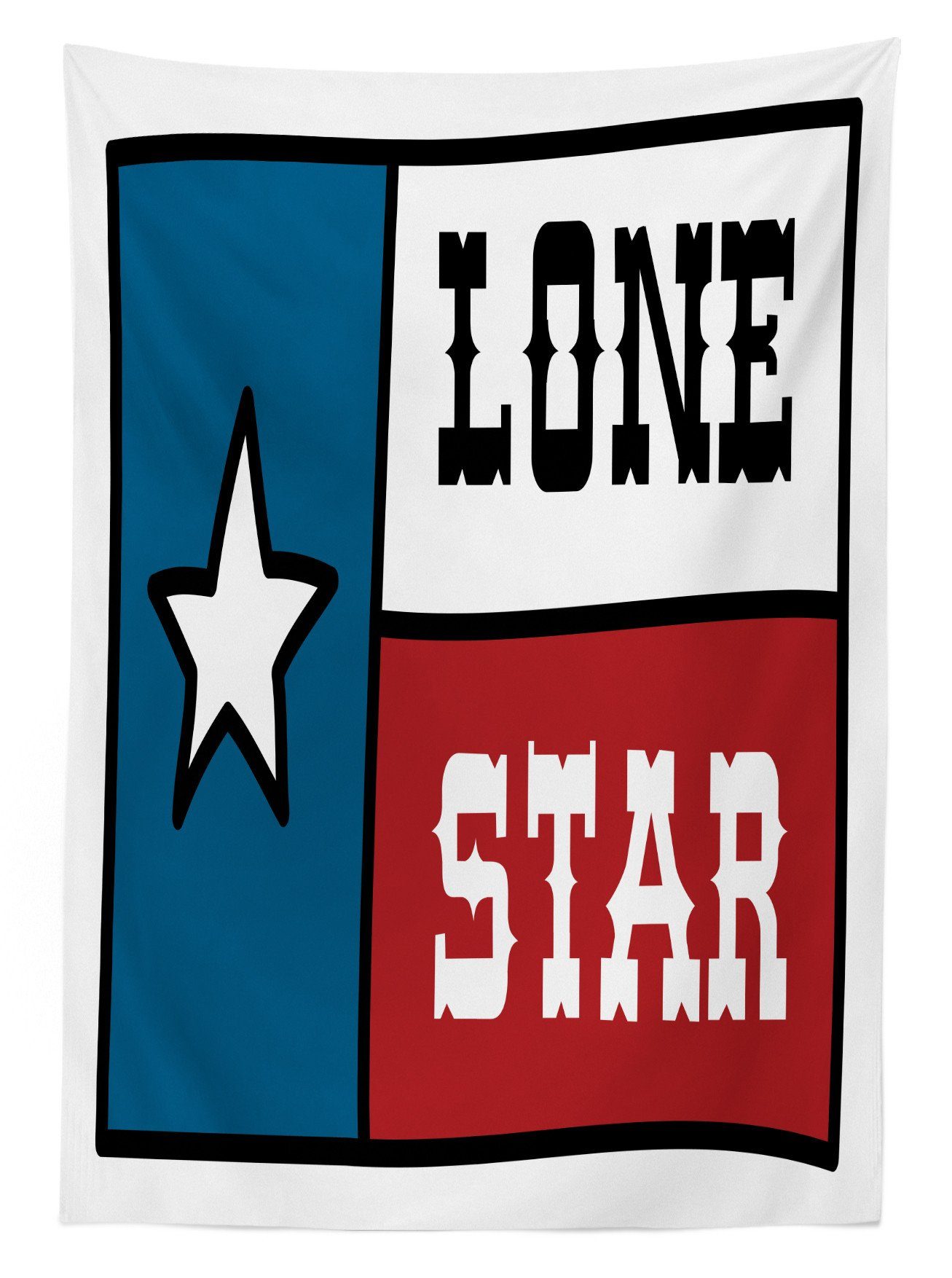Farbfest Für Star Klare geeignet Design Außen Tischdecke Staats Bereich Abakuhaus Flag den Texas Waschbar Farben,