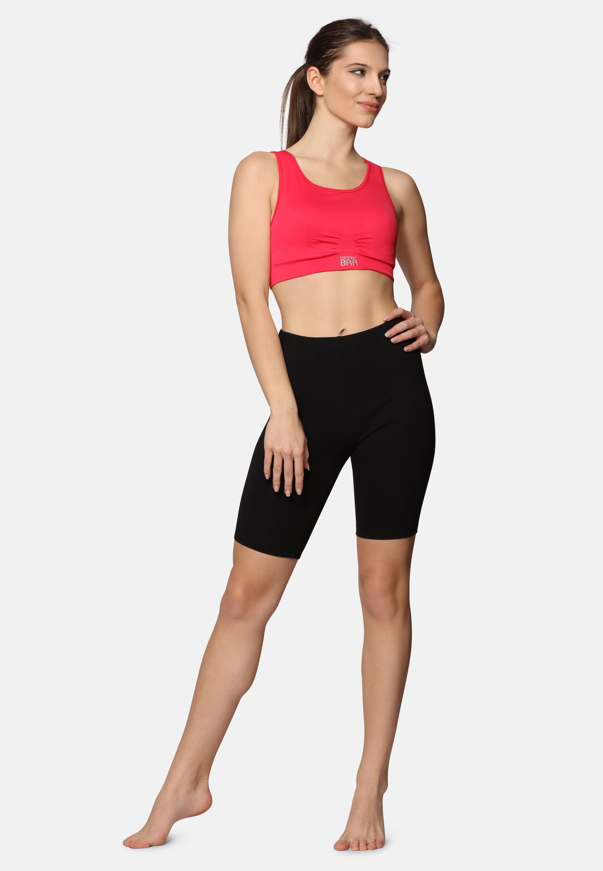 Bellivalini Leggings Damen Kurze Leggings aus Baumwolle BLV50-157 (1-tlg) elastischer Bund – Bild 4 von 5