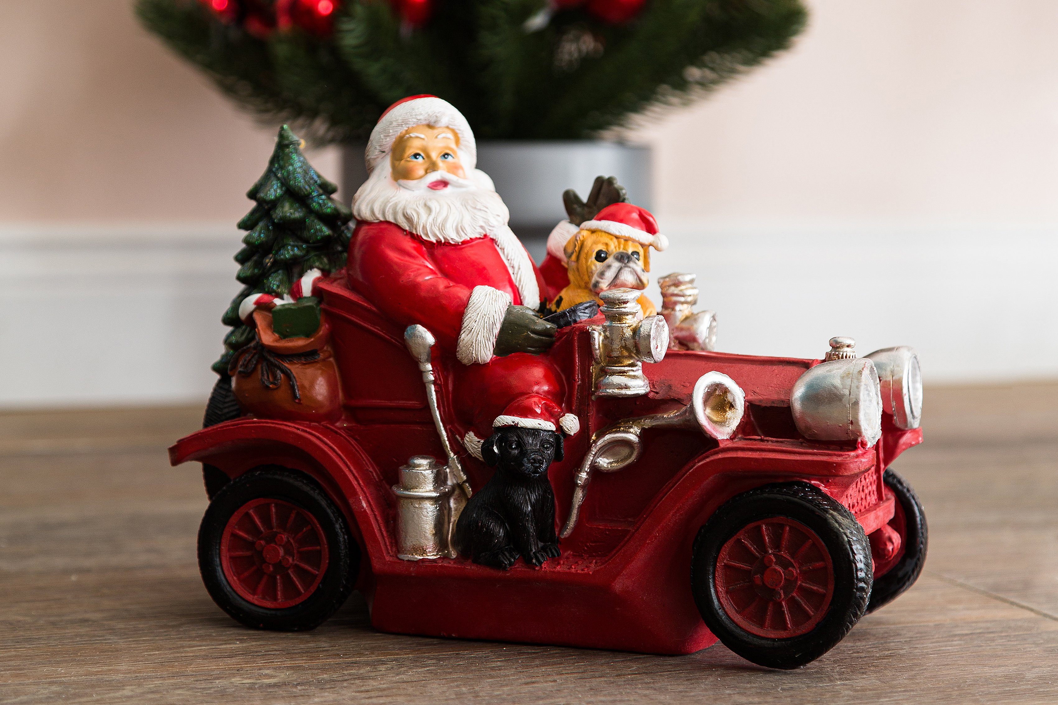 Myflair Möbel & Accessoires Weihnachtsfigur ca. cm Auto, St), Höhe 18 (1 rot Weihnachtsdeko im